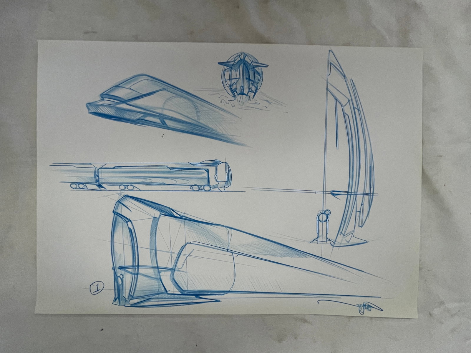 Original I, Robot Movie Concept Art Signed by Jeff Julian (1 of 5)