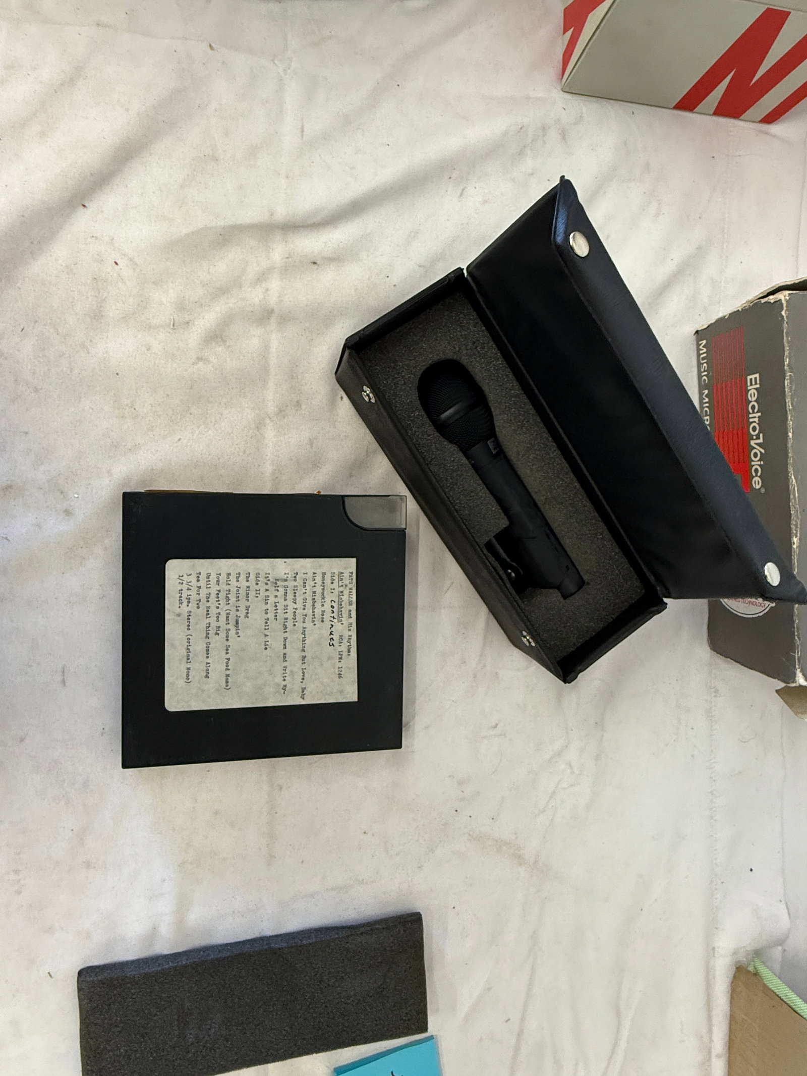 Electro-Voice N/DYM Music Microphone w/ Case & Fats Waller Reel-to-Reel Tapes: Electro-Voice N/DYM Music Microphone w/ Case & Fats Waller Reel-to-Reel Tapes