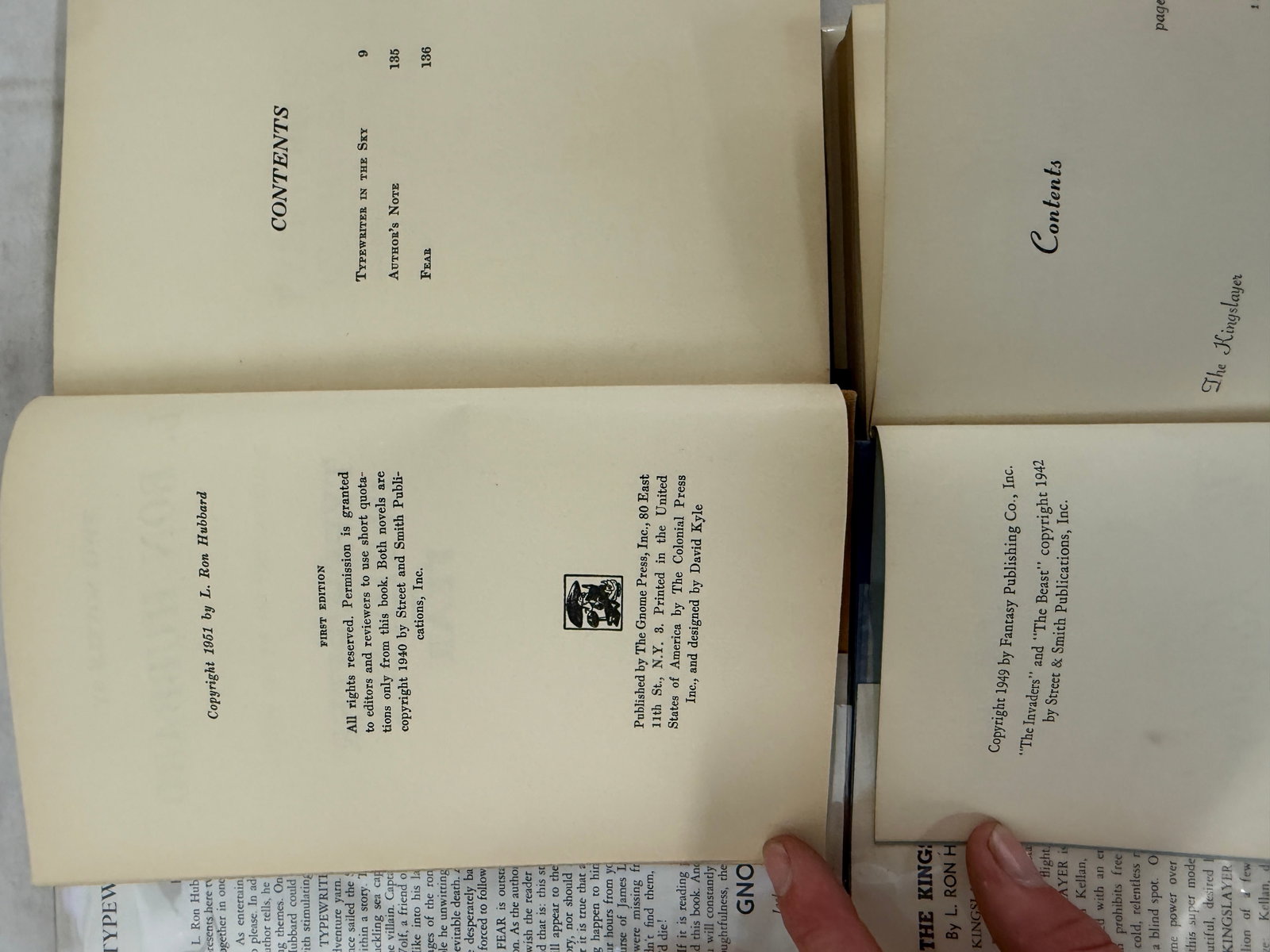 L. Ron Hubbard Early Fiction Collection: Gnome Press, Fantasy Pub & Pulp Magazines (1 of 4)