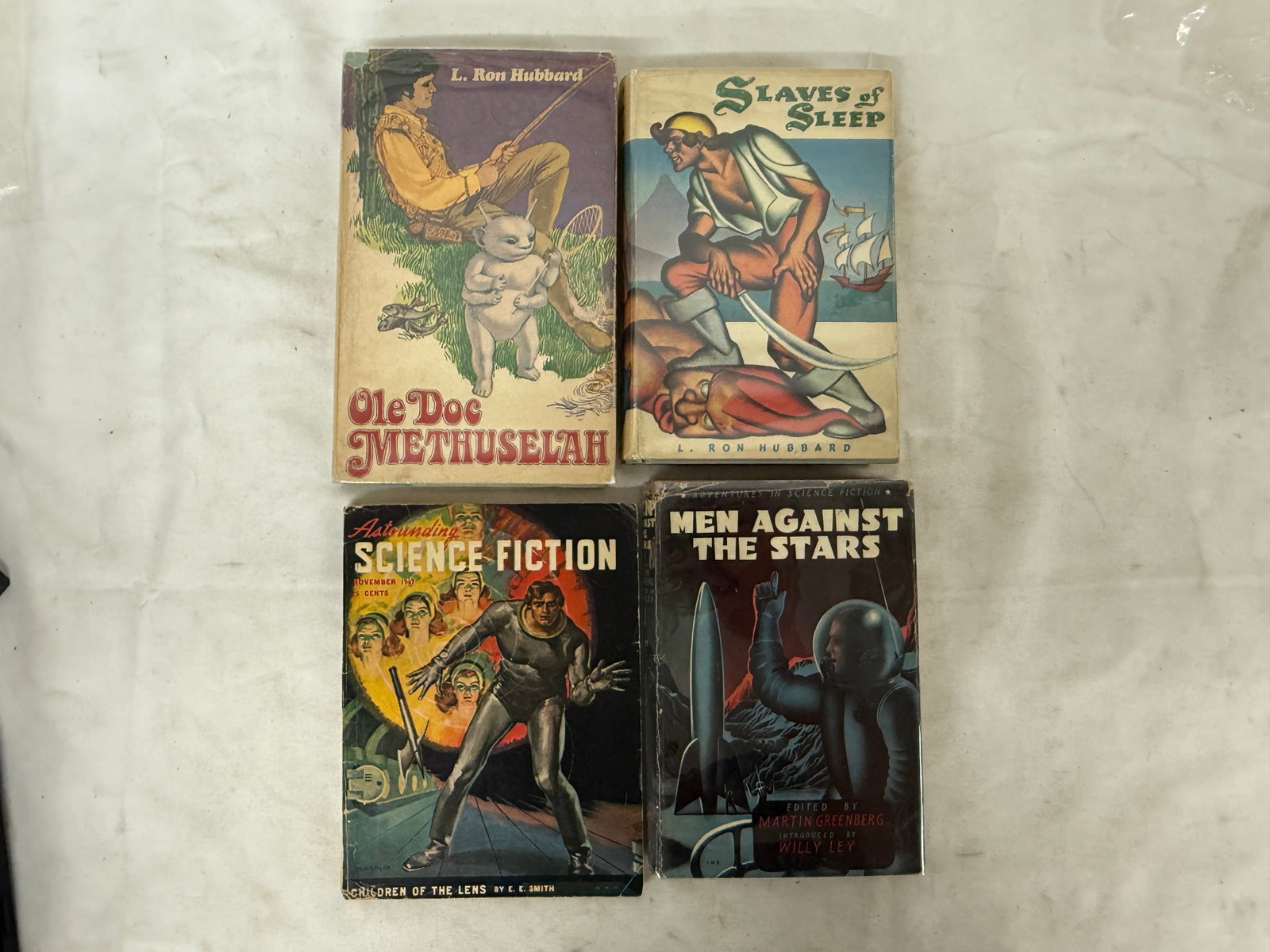 L. Ron Hubbard Vintage Sci-Fi Books Lot: Ole Doc Methuselah, Slaves of Sleep + More (1 of 8)
