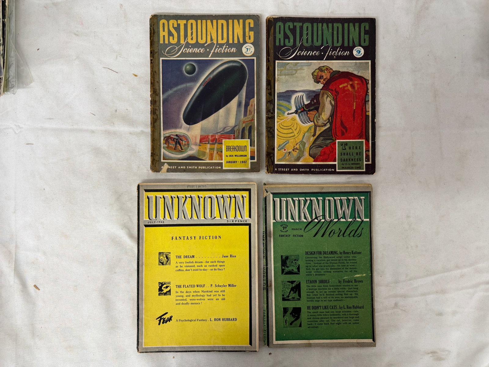 Astounding Science Fiction & Unknown Worlds British Edition Pulp Magazines 1940-42: Astounding Science Fiction & Unknown Worlds British Edition Pulp Magazines 1940-42