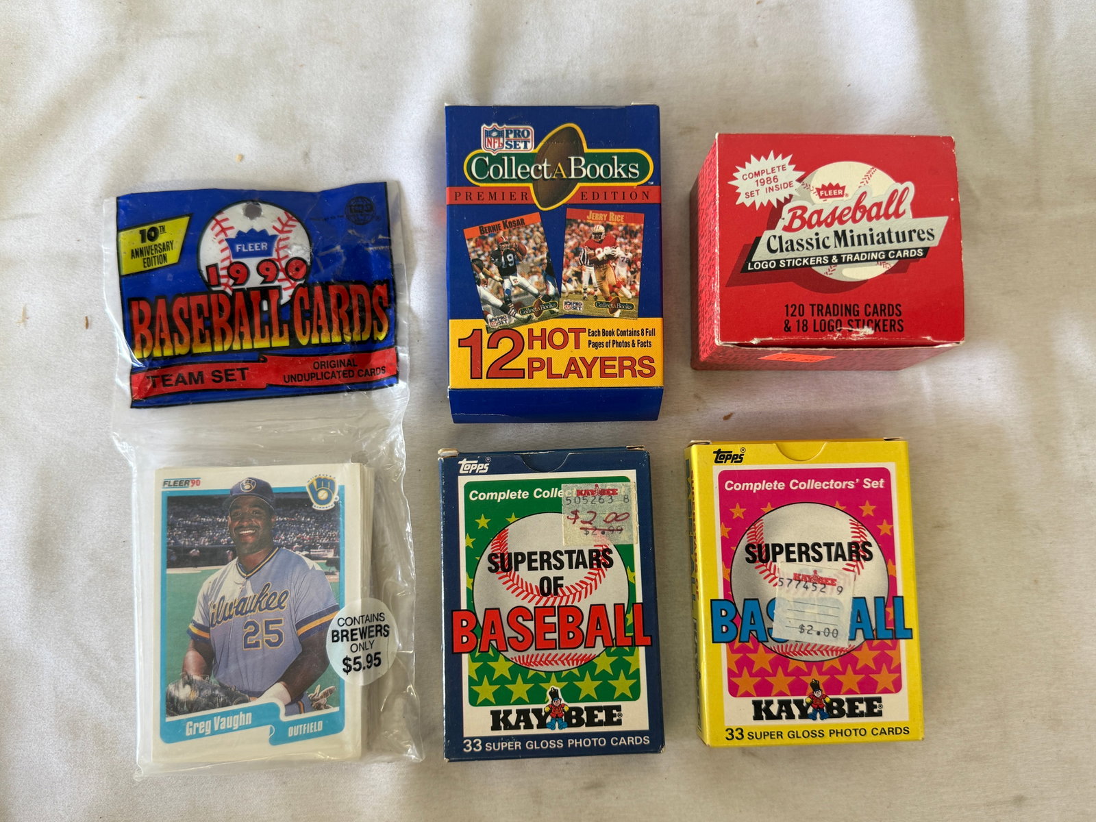 1990s Baseball & NFL Trading Card Lot Fleer Topps Kay-Bee Pro Set Collectibles: 1990s Baseball & NFL Trading Card Lot Fleer Topps Kay-Bee Pro Set Collectibles