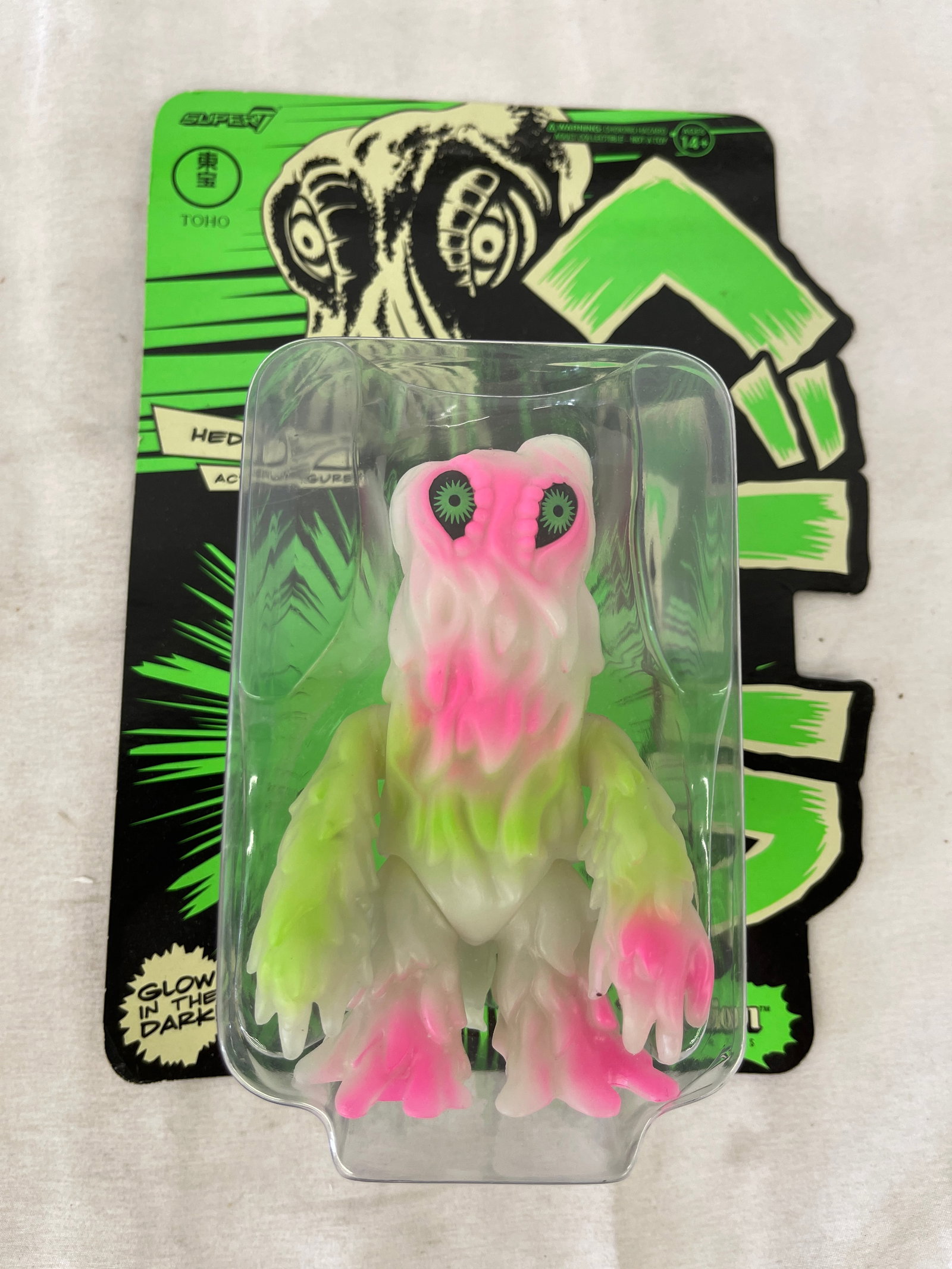 Hedorah Glow in the Dark Super7 ReAction Figure Toho Godzilla Kaiju MOC
