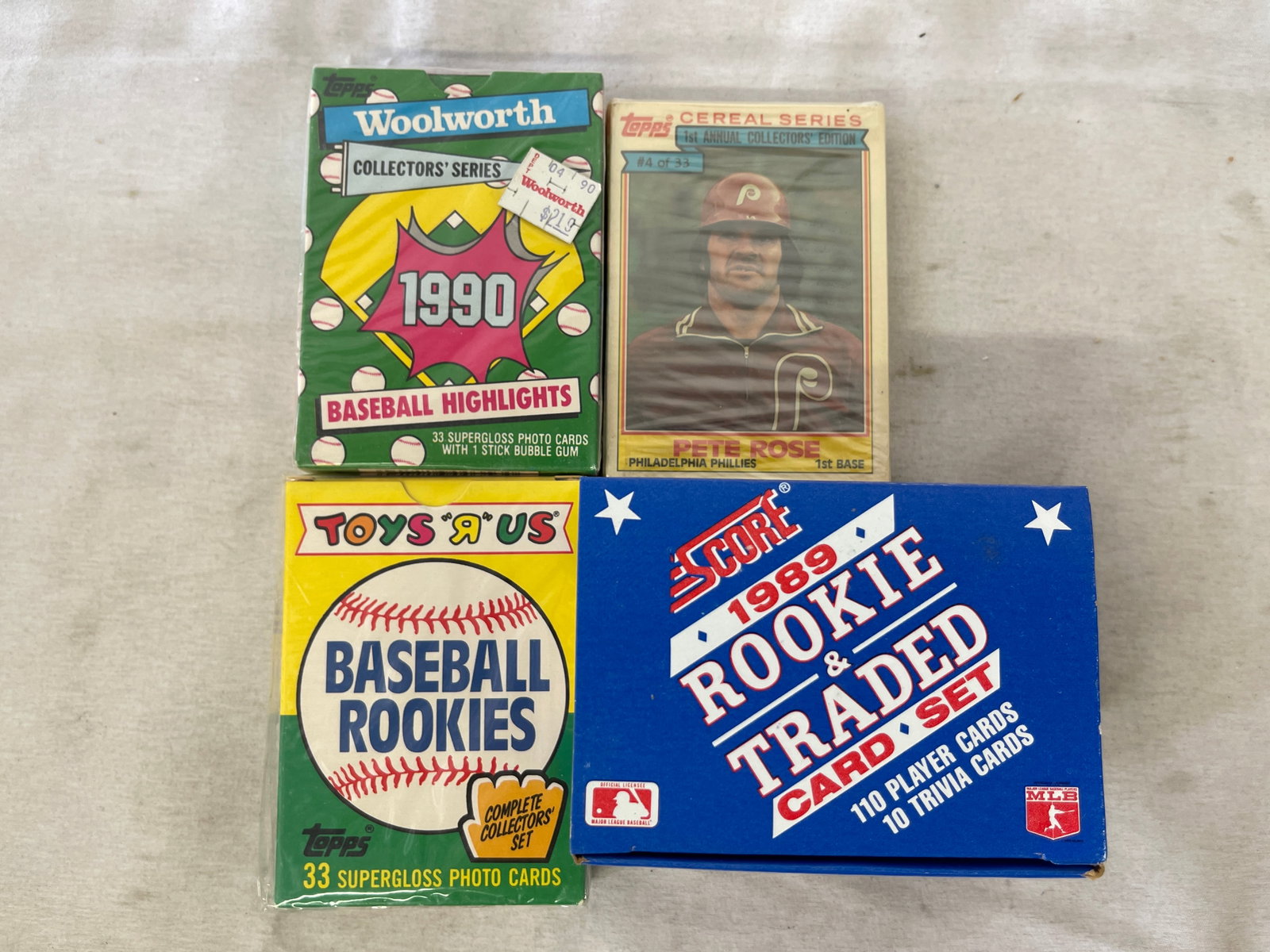 Topps & Score Vintage Baseball Card Sets 1989-1990 Woolworth Toys R Us Lot: Topps & Score Vintage Baseball Card Sets 1989-1990 Woolworth Toys R Us Lot