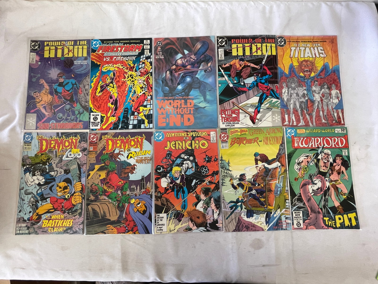 DC Comics Lot of 10 Vintage Comics Demon Firestorm Teen Titans Warlord Atom: DC Comics Lot of 10 Vintage Comics Demon Firestorm Teen Titans Warlord Atom