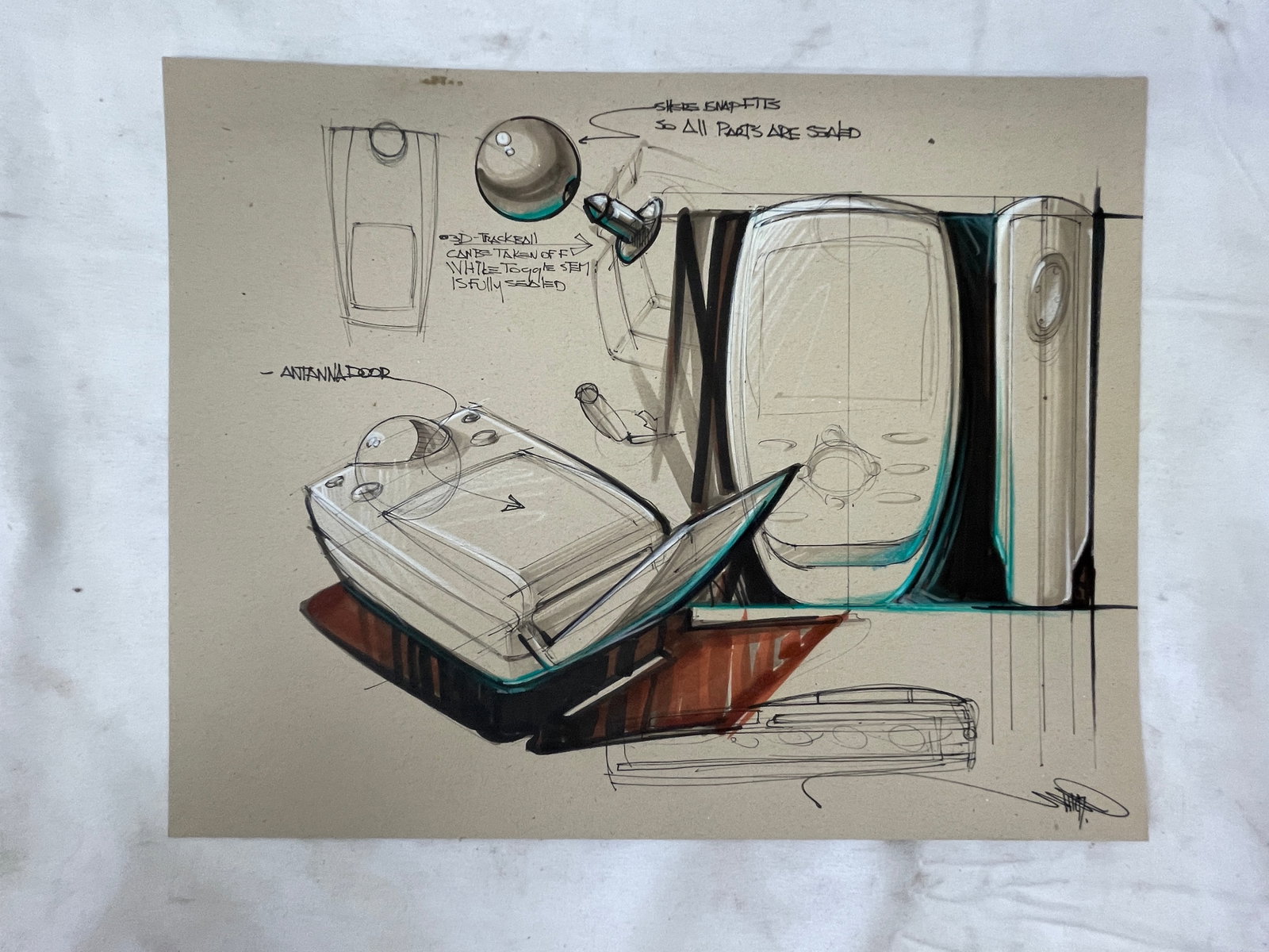 Minority Report Tom Cruise Original Concept Art Signed by Jeff Julian (1 of 5)