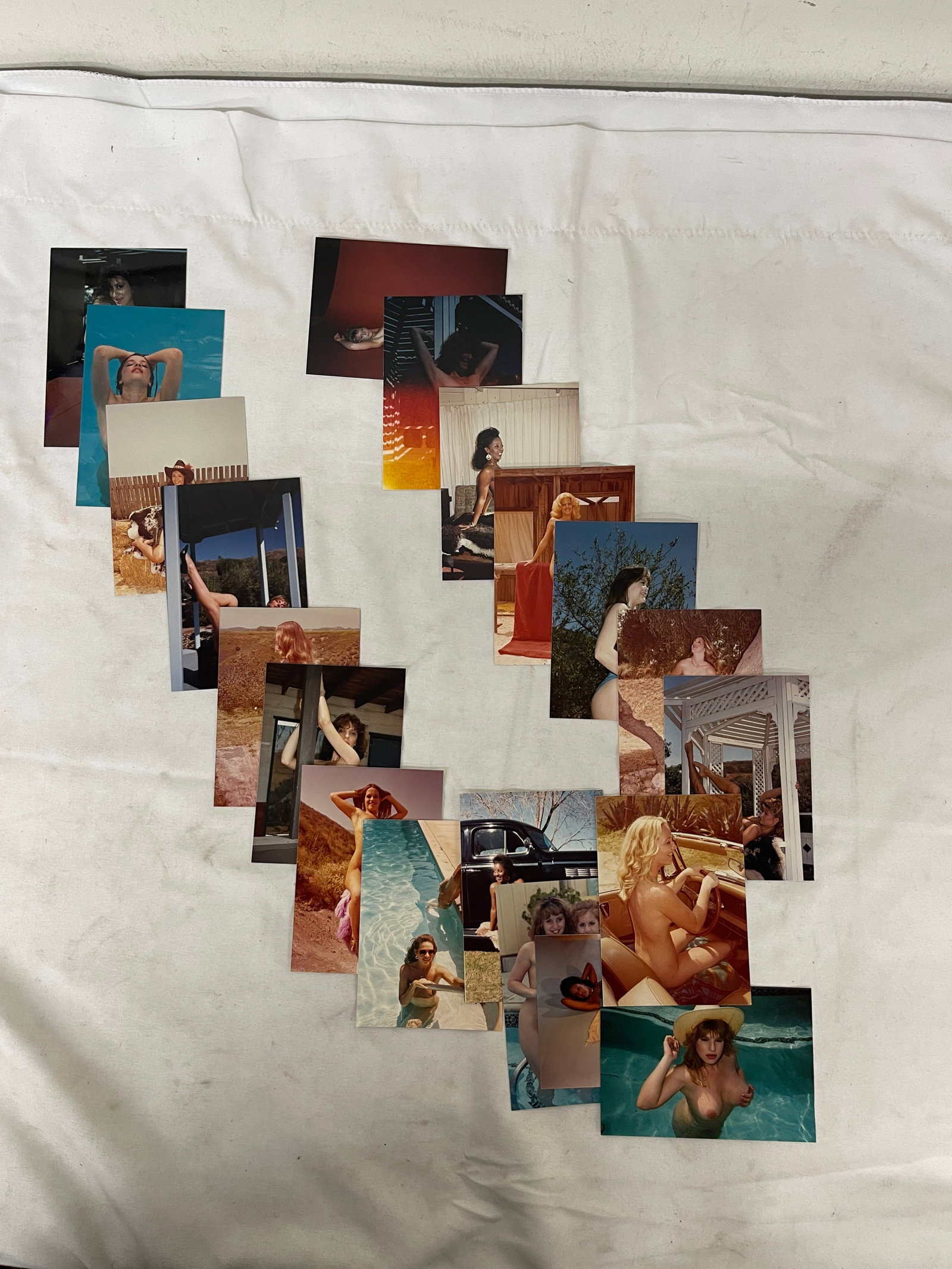 Vintage Color Nude Modeling Photograph Collection Lot