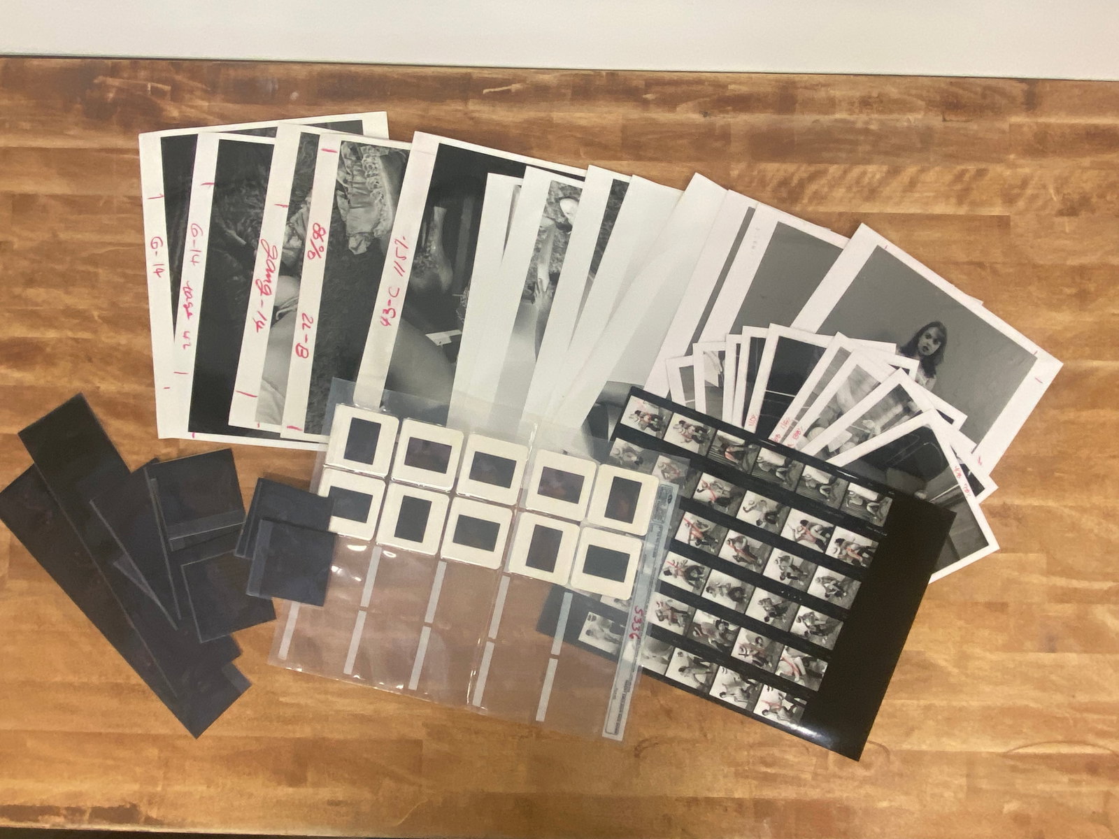 Vintage Black and White Erotic Photographs, Negatives, Slide and Contact Sheets