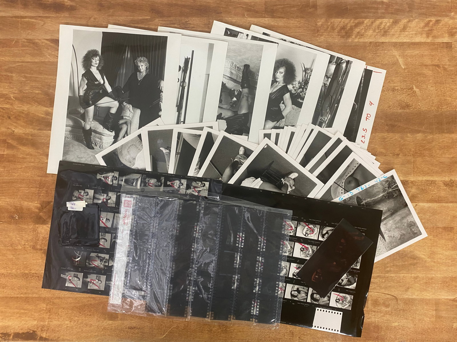 Vintage Black and White Erotic Photographs, Negatives, Slide and Contact Sheets