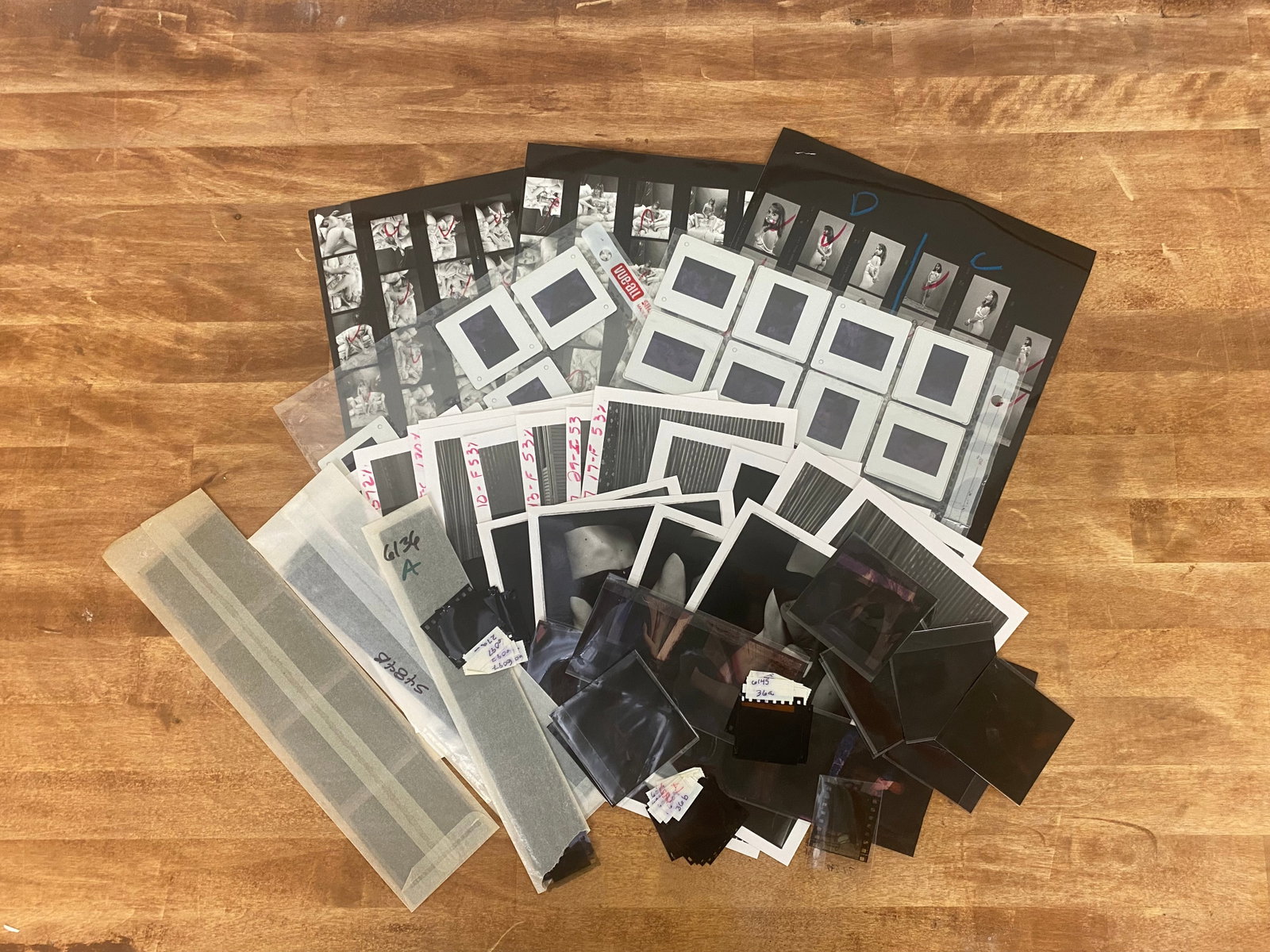 Vintage Black and White Erotic Photographs, Negatives, Slide and Contact Sheets
