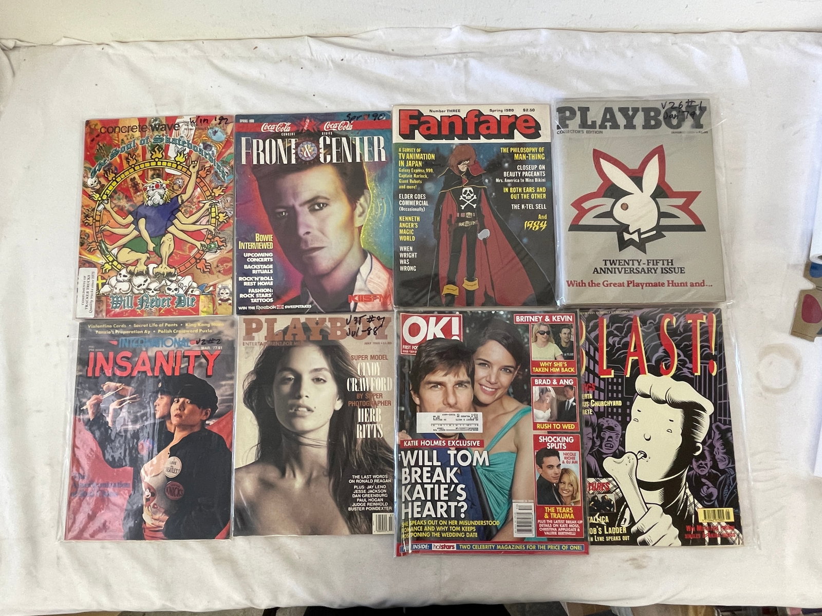 Vintage Magazine Collection: Playboy, OK!, Fanfare, Primal Scream & More 8pc (1 of 2)
