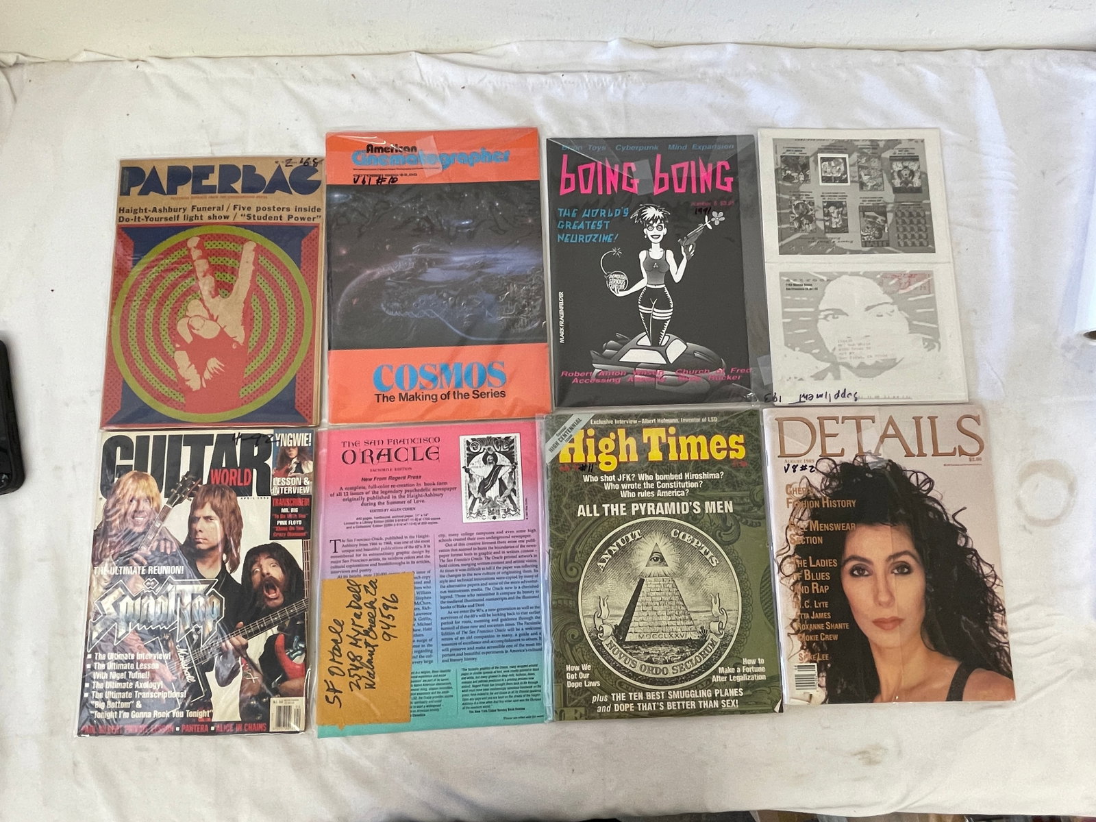 Vintage Underground Counterculture Magazine Lot: Boing Boing, High Times, Guitar World (1 of 2)