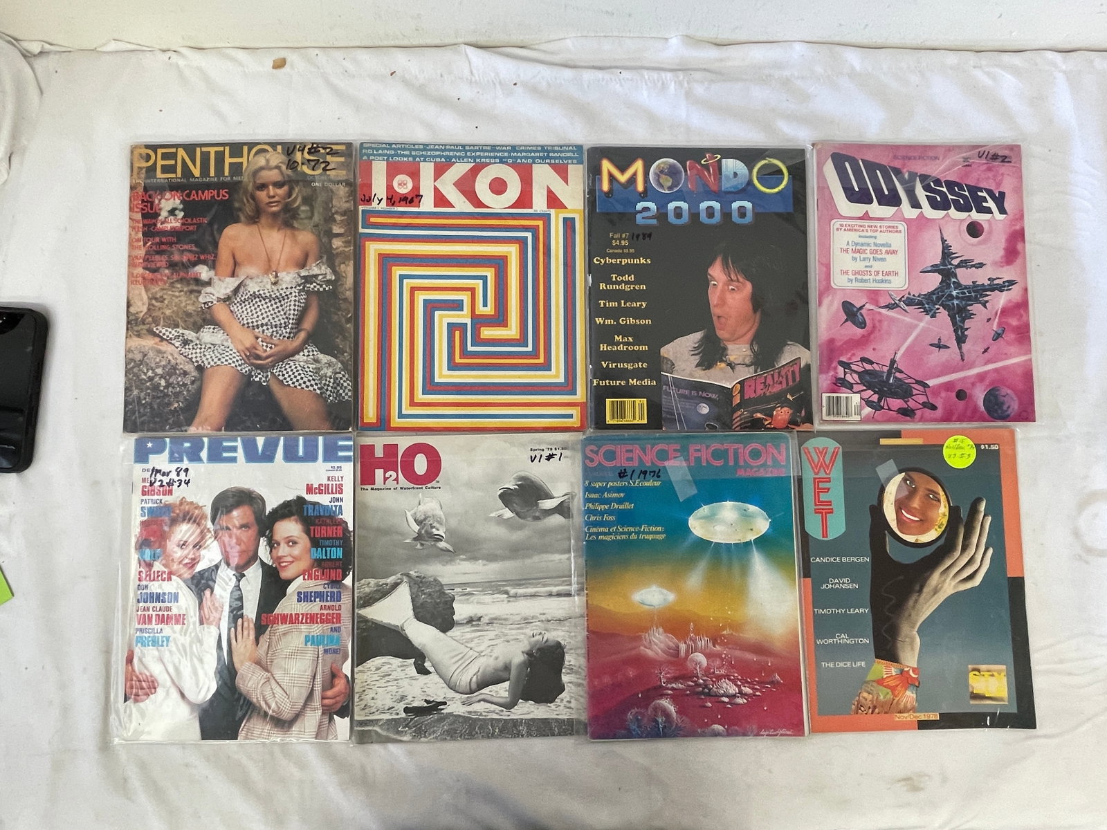 Vintage Magazine Collection 1970s-80s Penthouse Mondo 2000 Odyssey Science Fiction 8pc: Vintage Magazine Collection 1970s-80s Penthouse Mondo 2000 Odyssey Science Fiction 8pc