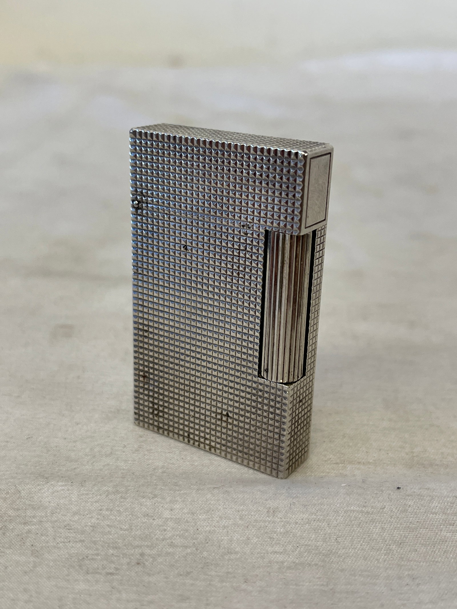 S.T. Dupont Paris Silver-Plated Ligne 2 Gas Lighter, Made in France (1 of 4)