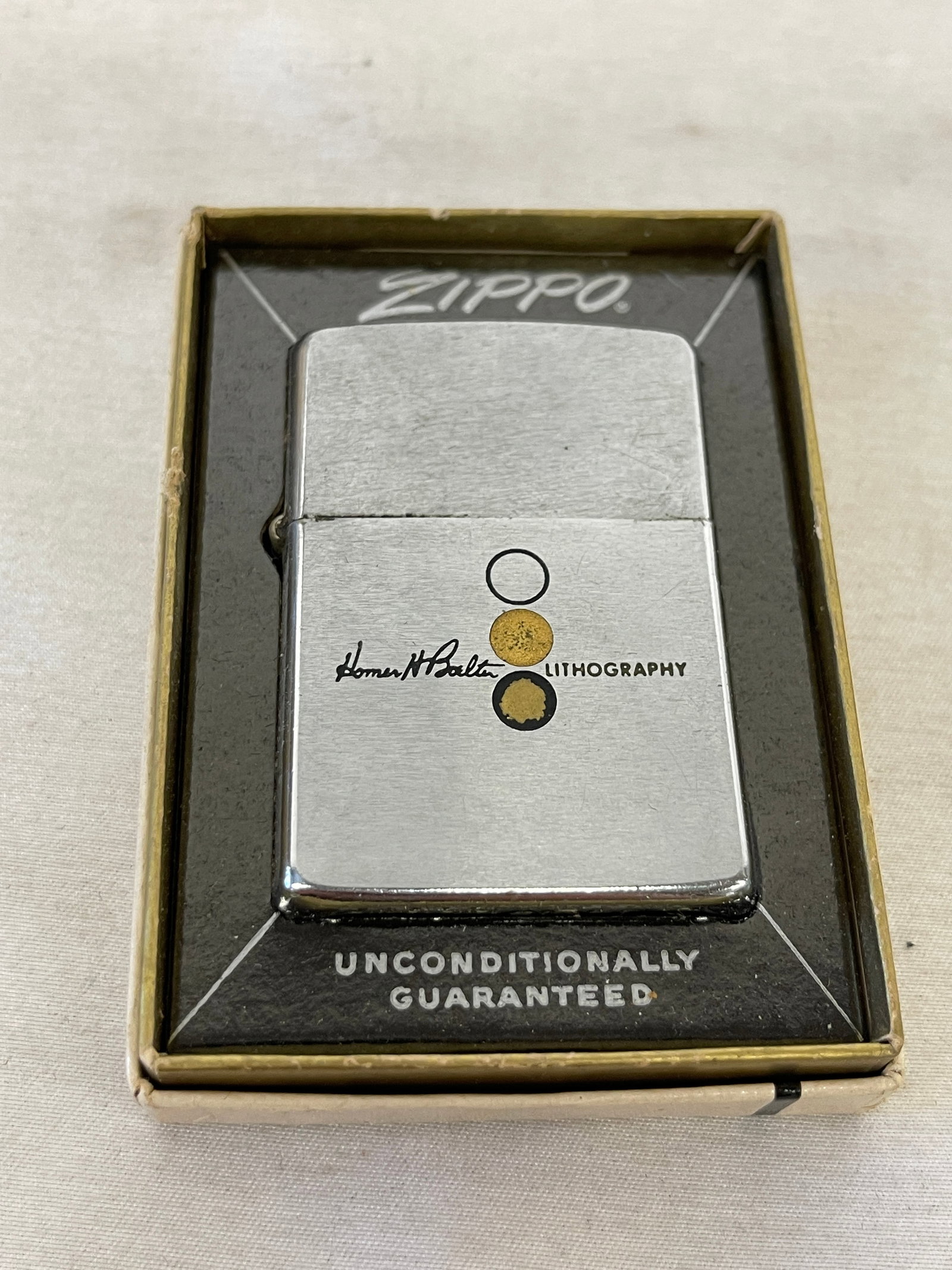 Homer N. Bolton Lithography Advertising Zippo Lighter with Original Box (1 of 5)