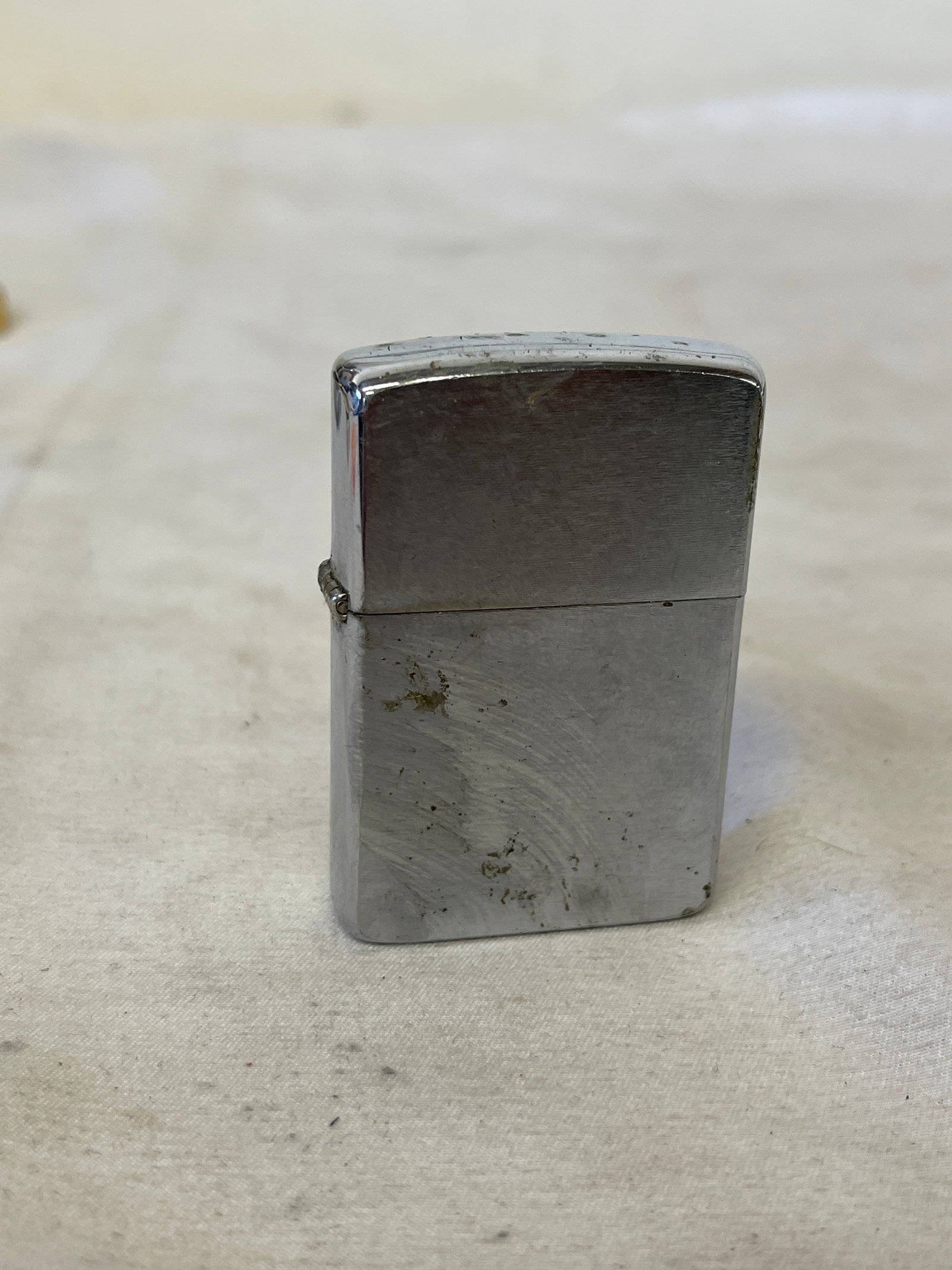 Zippo Plain Chrome Slim Lighter, Bradford PA, Used Patina, Vintage (1 of 3)