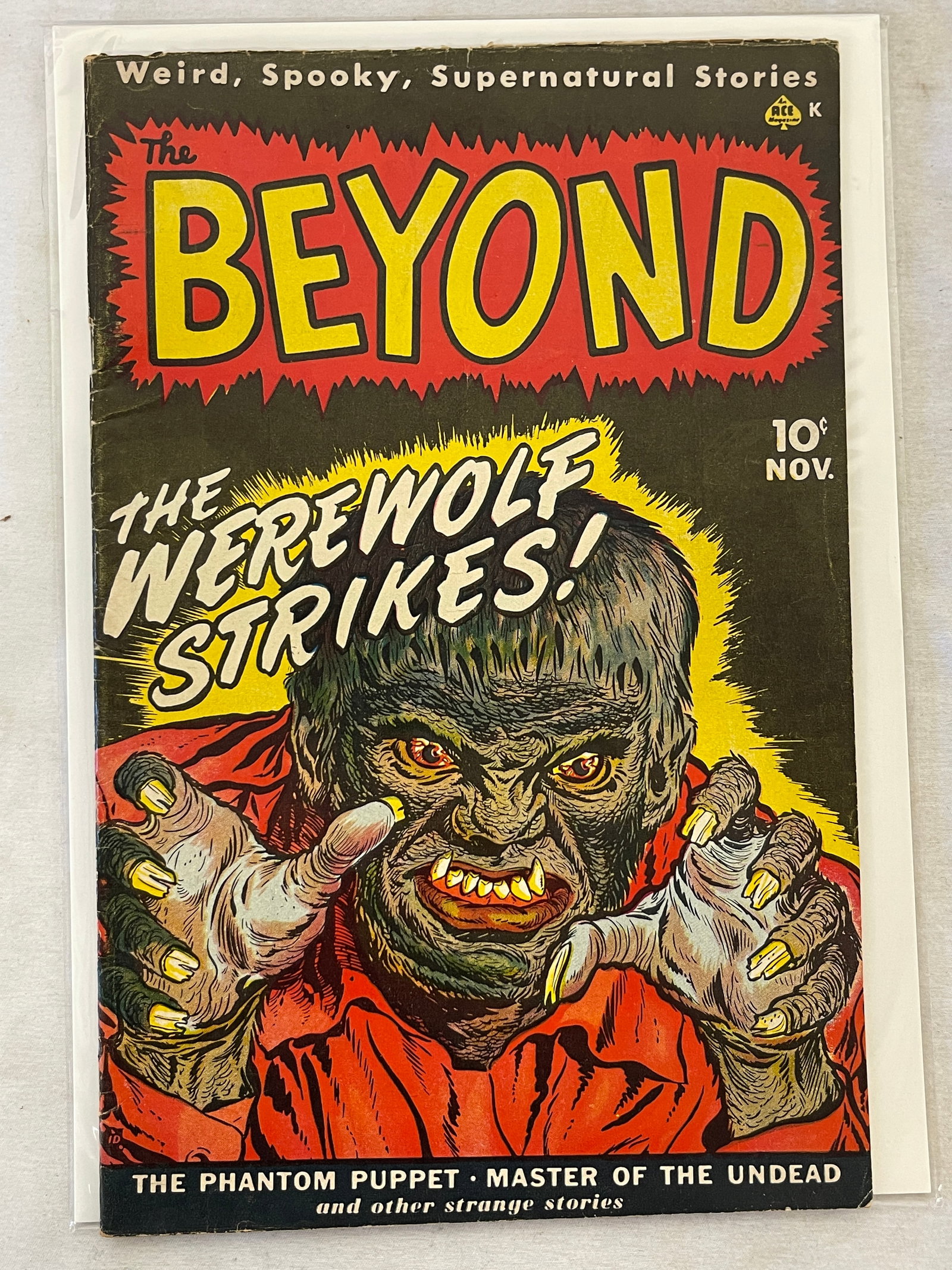 The Beyond #1 Nov 1950 Ace Magazines Golden Age Horror Comic Werewolf Strikes (1 of 8)