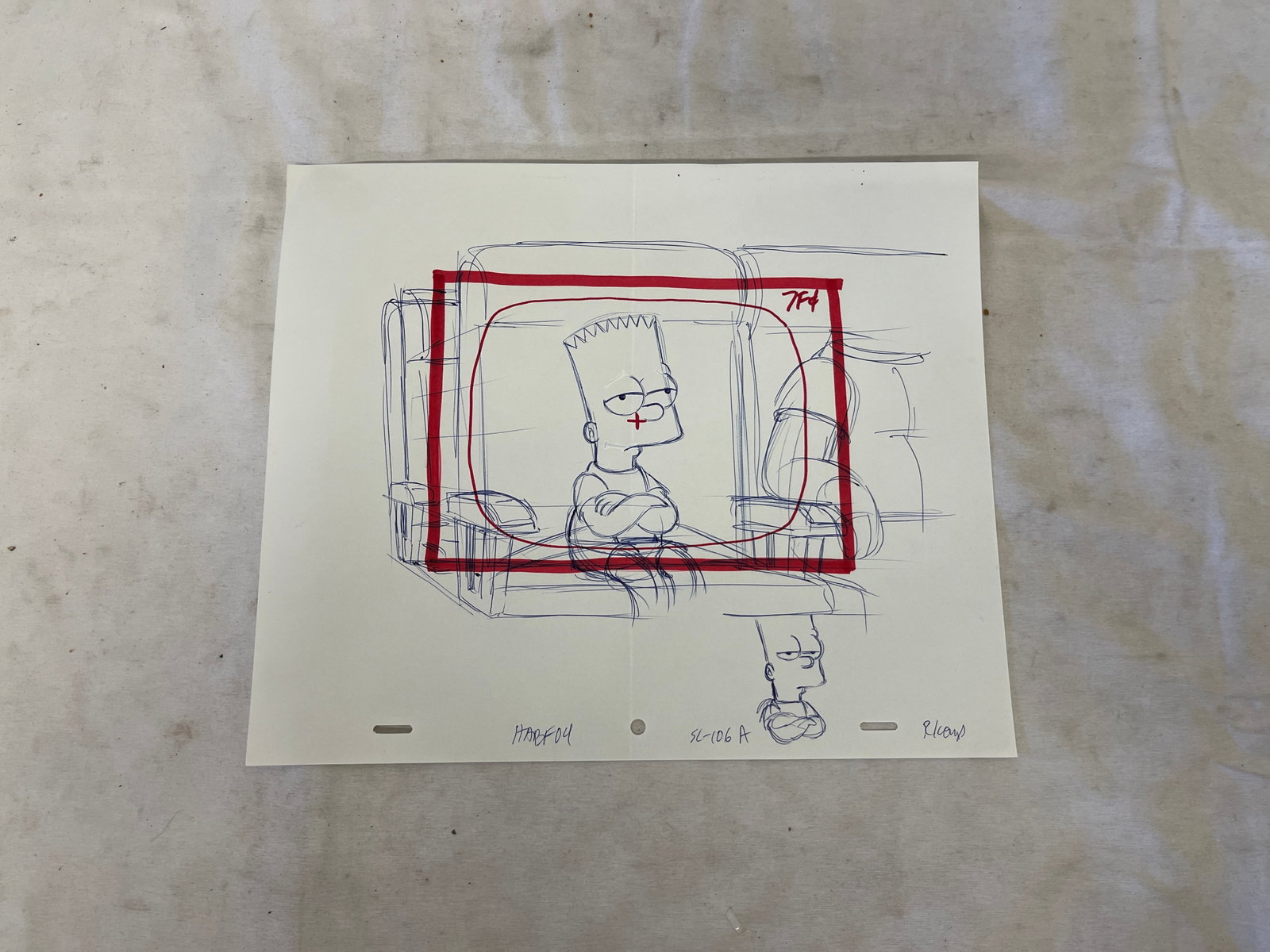 Th Simpsons Original Production Animation Drawing (1 of 6)