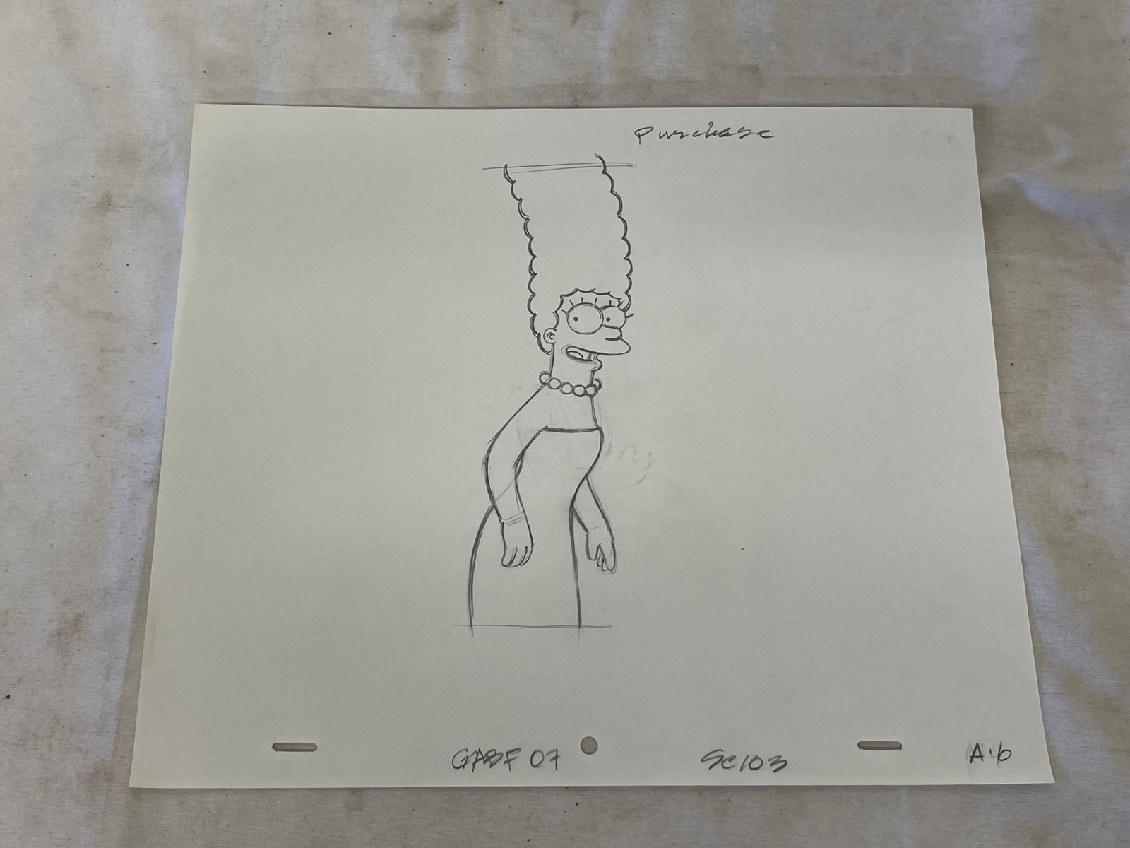 Th Simpsons Original Production Animation Drawing (1 of 7)