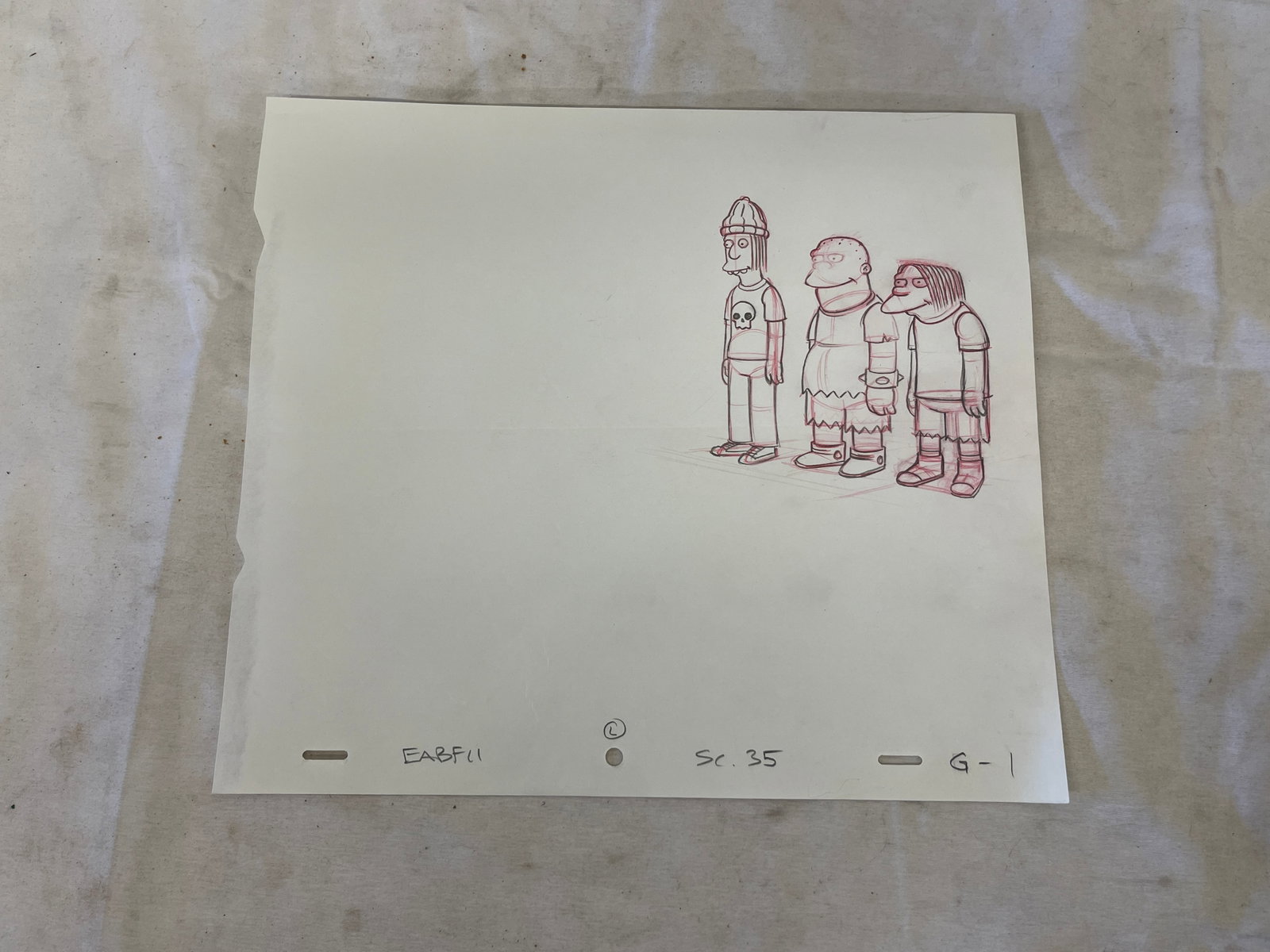 Th Simpsons Original Production Animation Drawing (1 of 6)