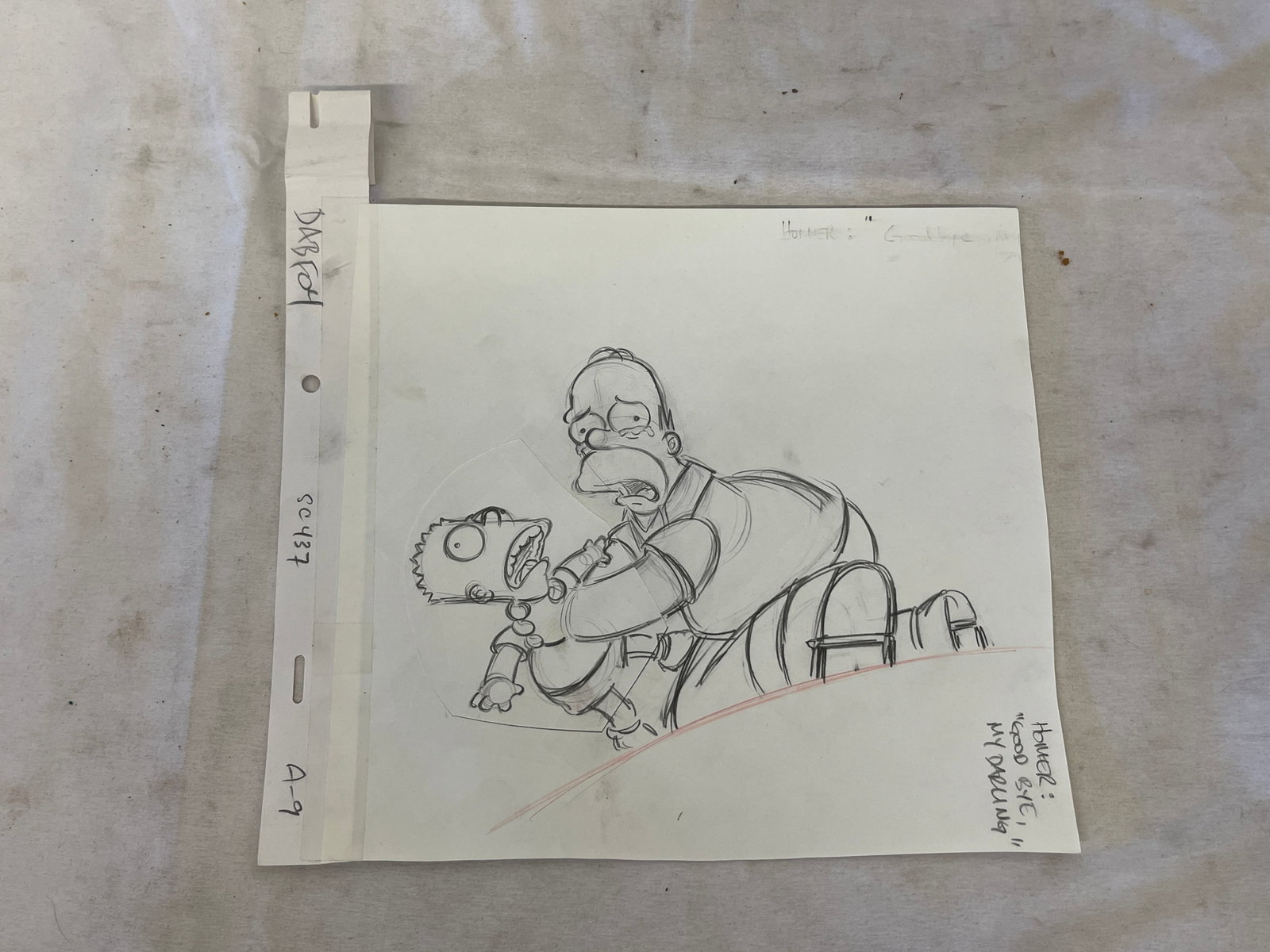 Th Simpsons Original Production Animation Drawing (1 of 7)