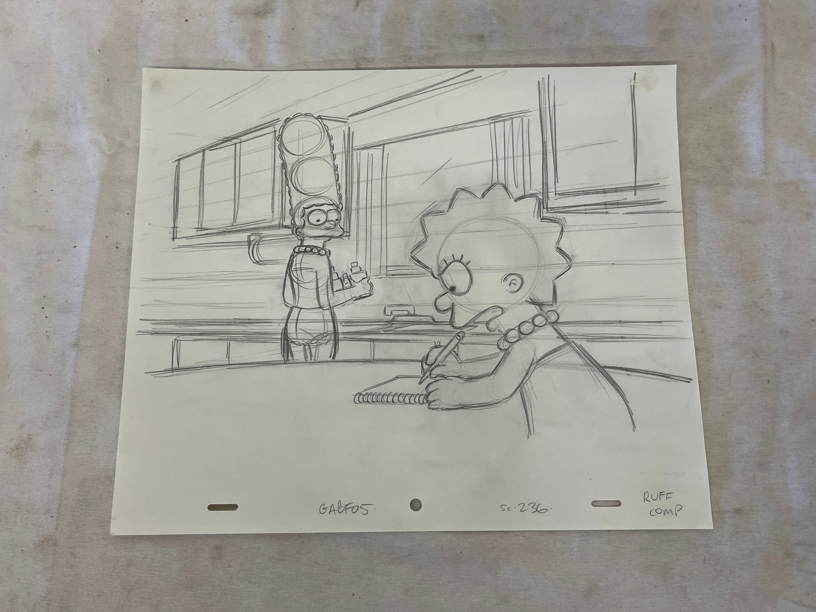 Th Simpsons Original Production Animation Drawing (1 of 6)
