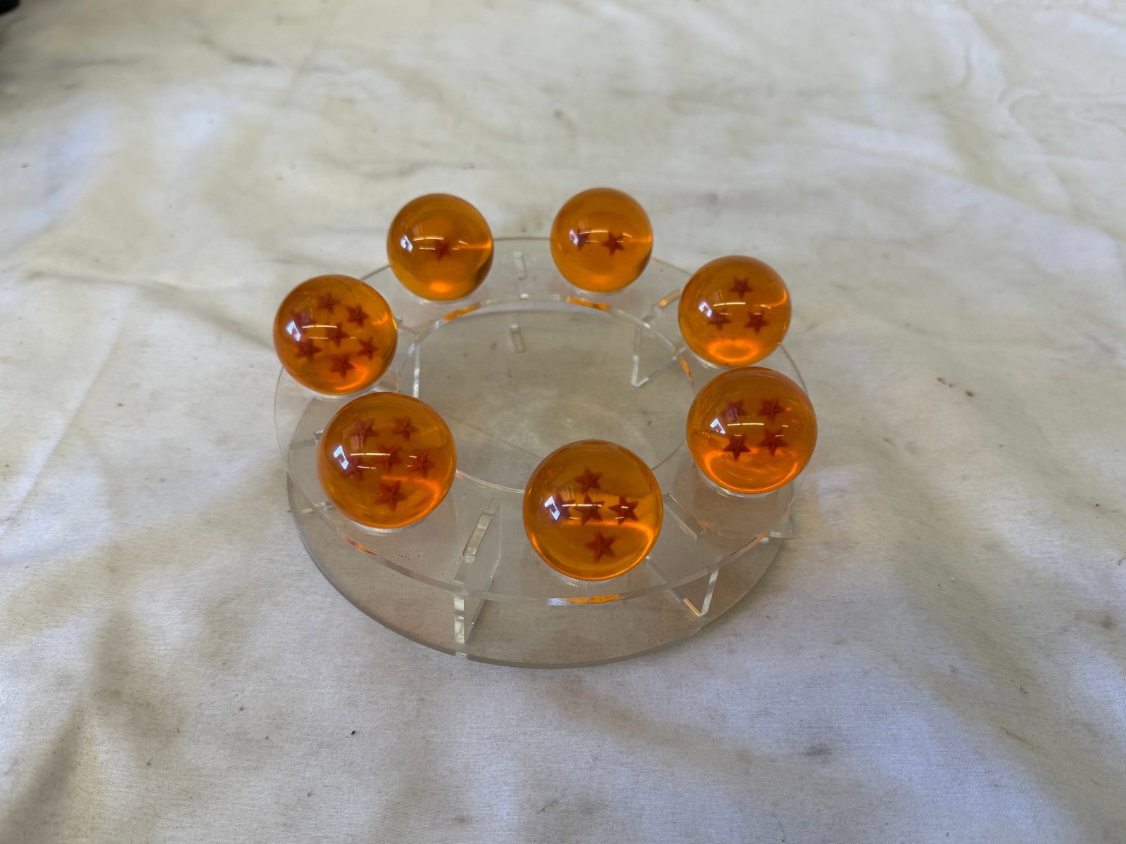 Dragon Ball Z Anime Complete Set of 7 Crystal Dragon Balls with Acrylic Display Stand (1 of 4)