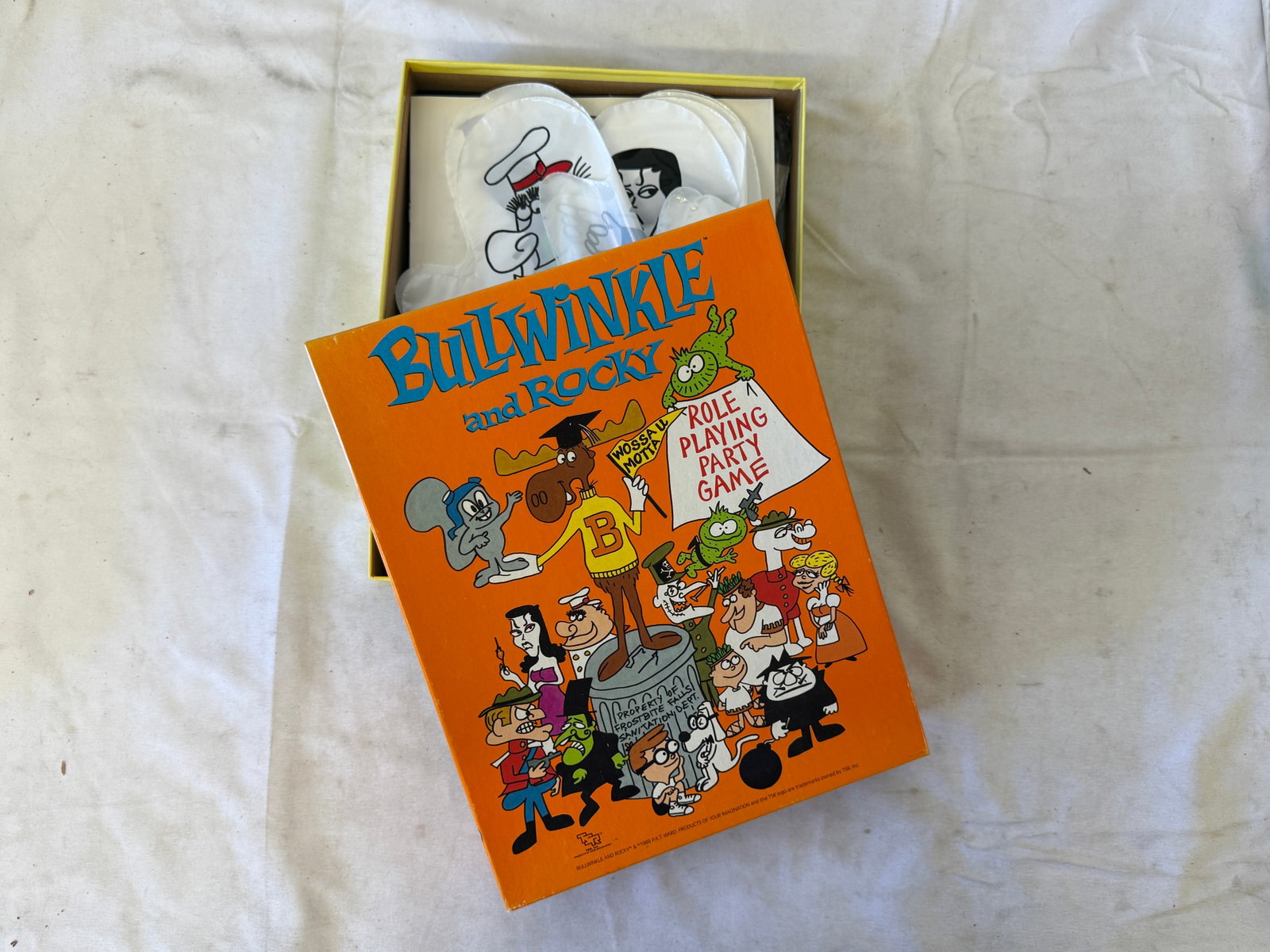 Bullwinkle and Rocky Role Playing Party Game TSR 1988 Complete Board Game (1 of 3)
