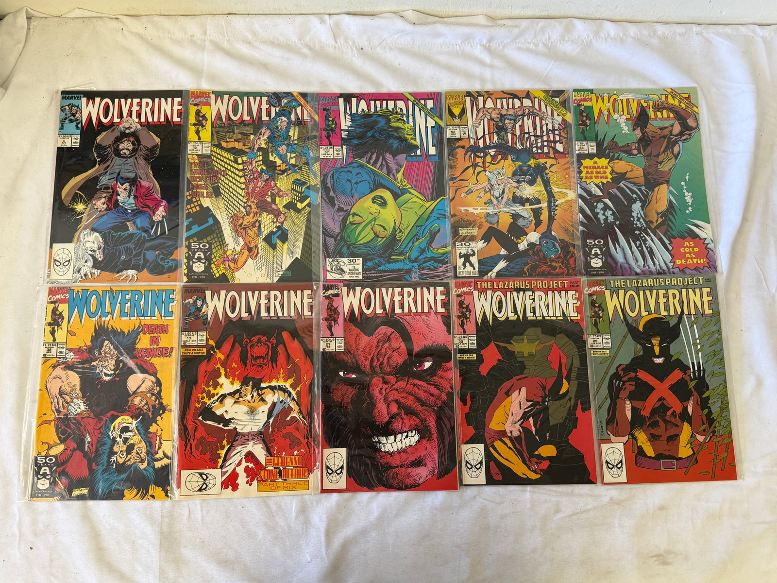Wolverine Marvel Comics Lot of 10 Issues 1990s Including Lazarus Project (1 of 1)