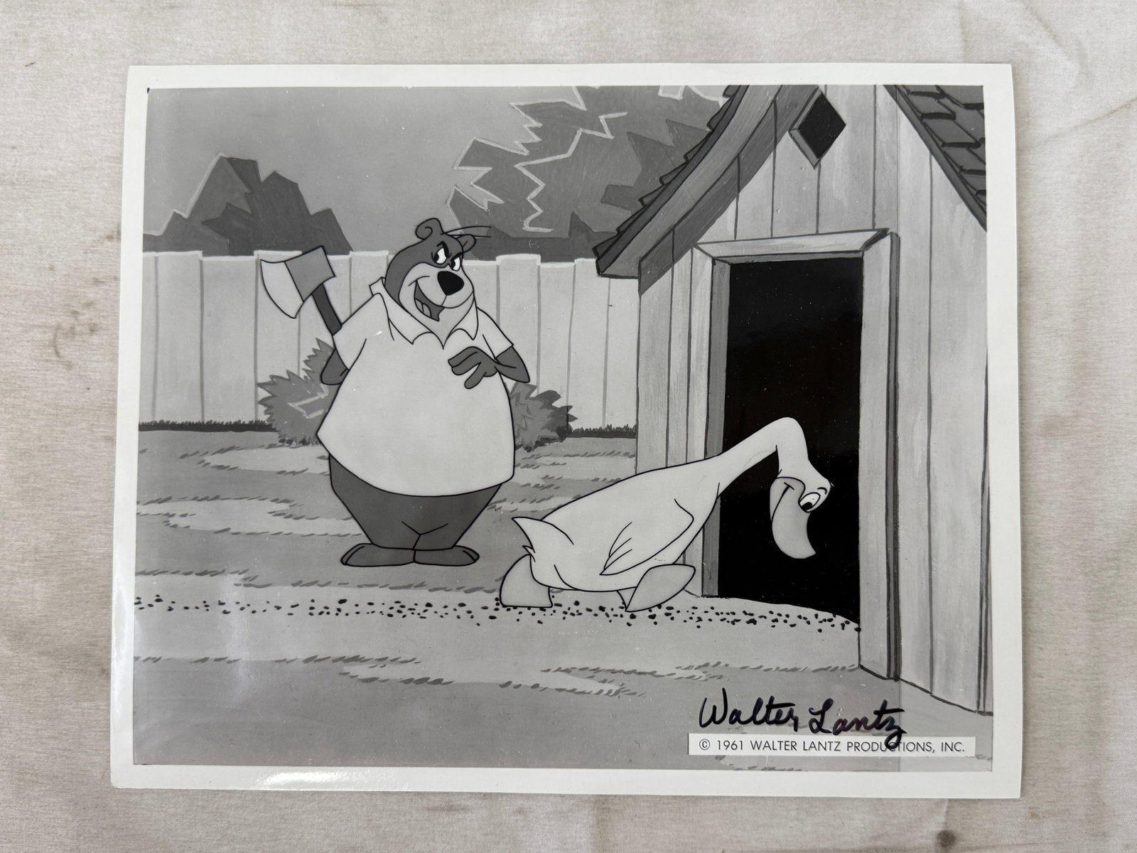 Walter Lantz Productions 1961 Signed Publicity Photo 10x8 B&W Animation Still (1 of 4)