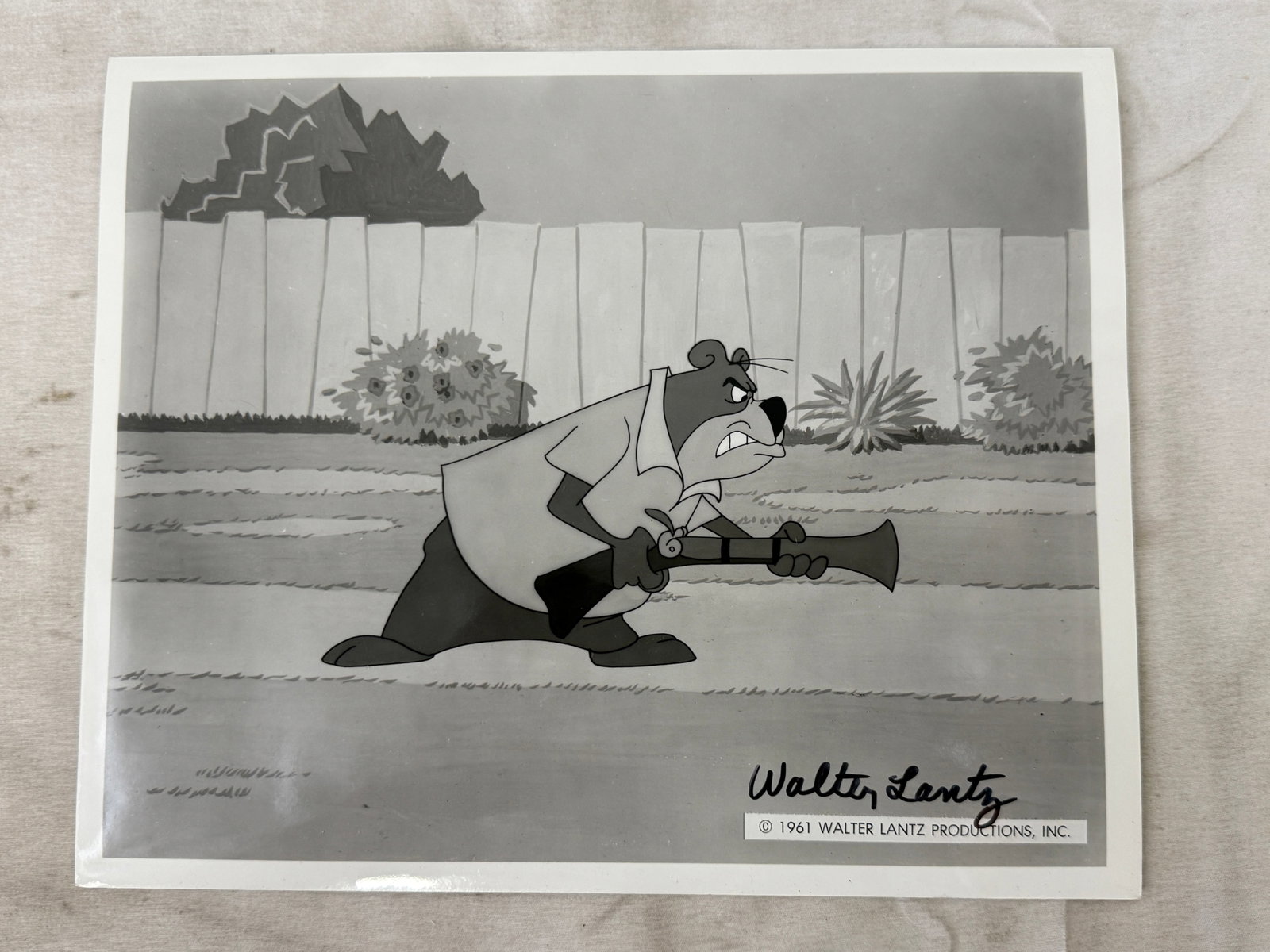 Walter Lantz Productions 1961 Signed Promotional Photo Bear Character 10x8 (1 of 4)