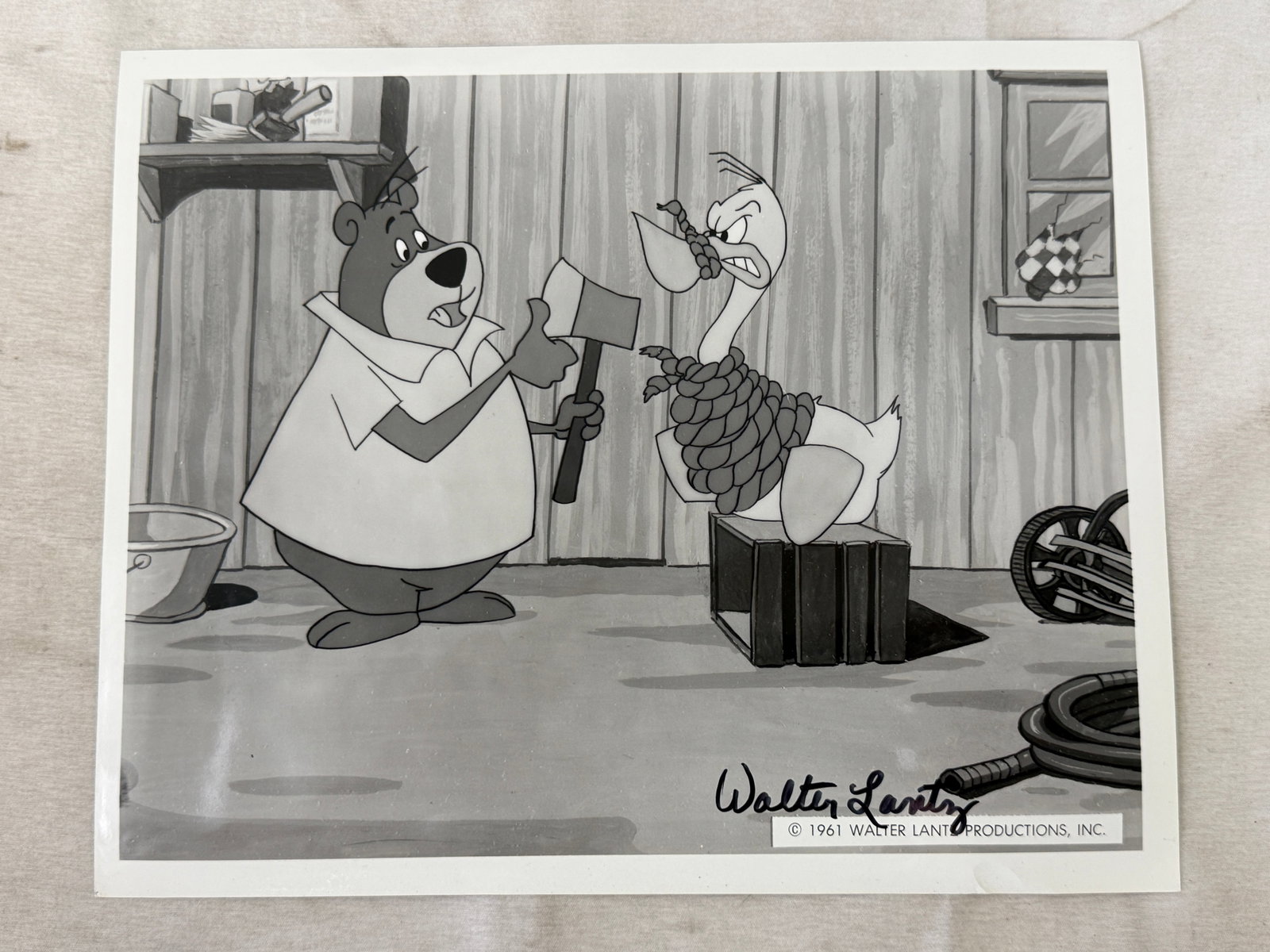 Walter Lantz Signed 1961 Publicity Photo 10x8 Walter Lantz Productions Inc (1 of 4)