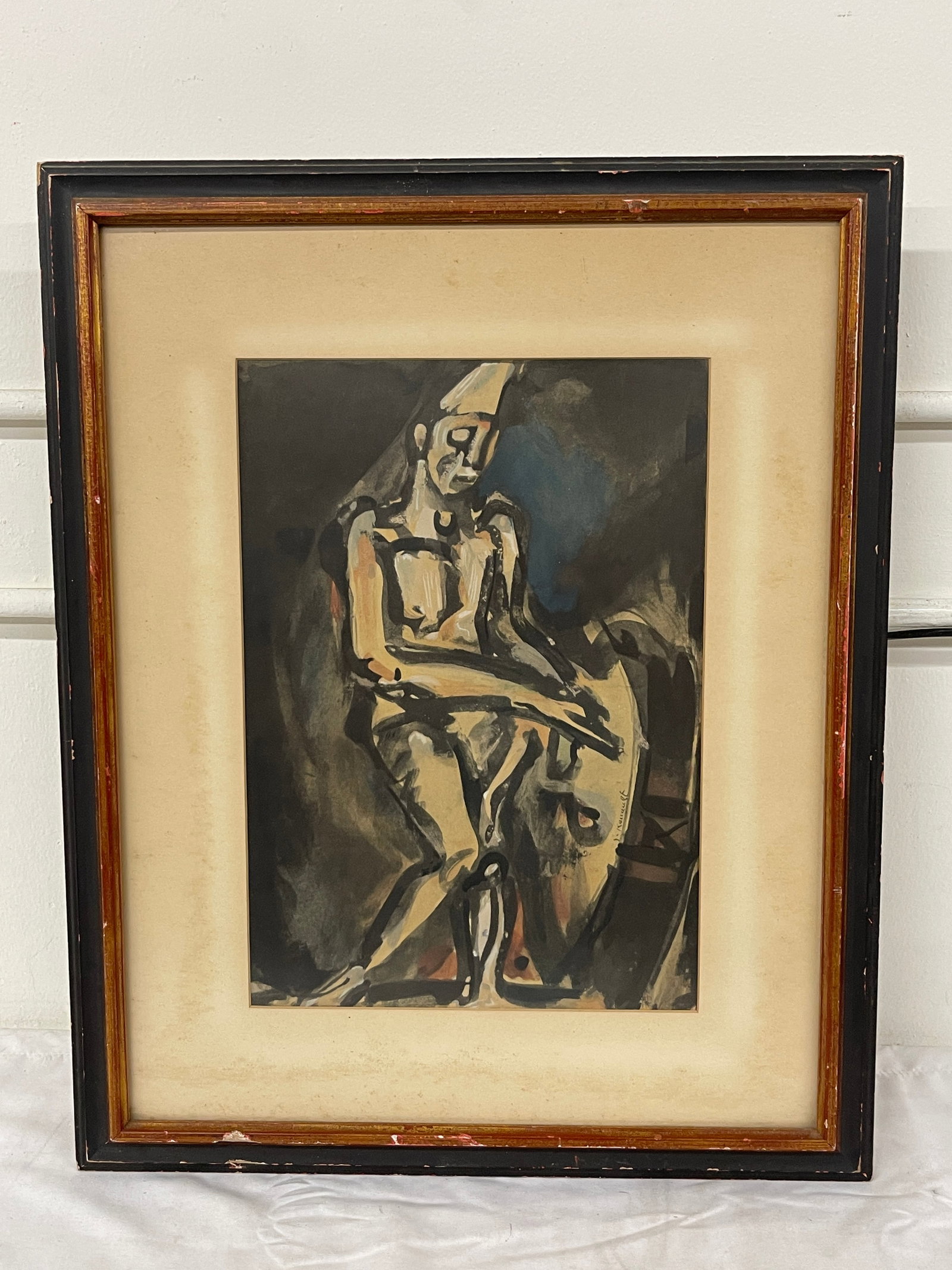 Georges Rouault Clown Figure Expressionist Color Lithograph Print Signed (1 of 4)