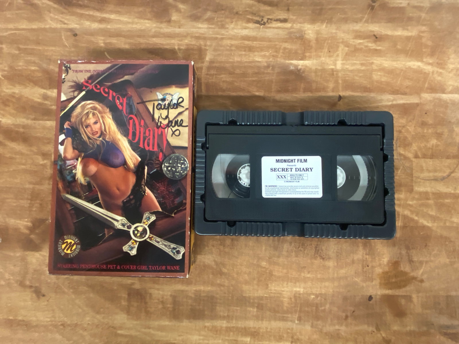Taylor Wane Secret Diary Midnight Film Signed VHS Tape Adult XXX Collectible: Taylor Wane Secret Diary Midnight Film Signed VHS Tape Adult XXX Collectible