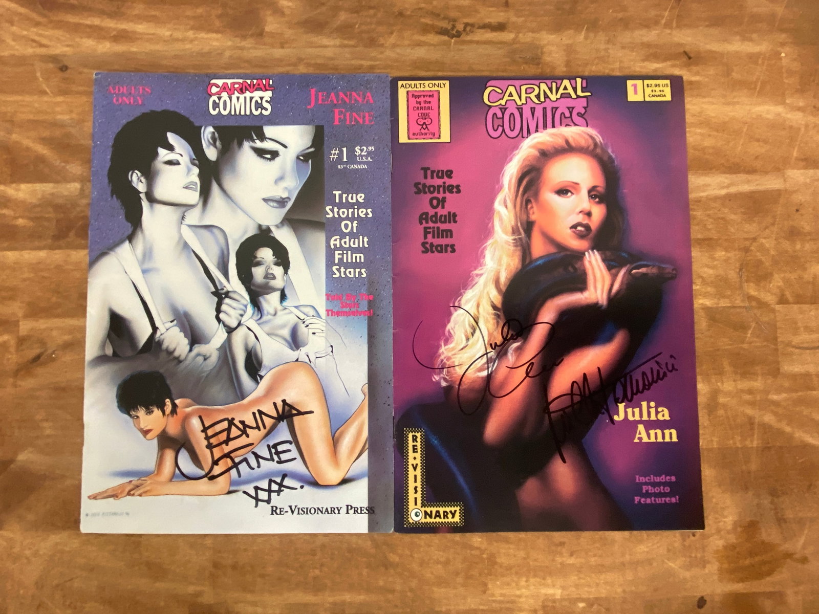 Carnal Comics Jeanna Fine & Julia Ann #1 Signed Issues Re-Visionary Press: Carnal Comics Jeanna Fine & Julia Ann #1 Signed Issues Re-Visionary Press