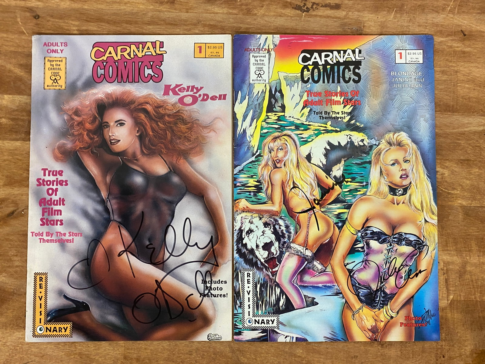 Carnal Comics #1 Kelly O'Dell & Blondage/Janine Signed Issues Re-Visionary: Carnal Comics #1 Kelly O'Dell & Blondage/Janine Signed Issues Re-Visionary