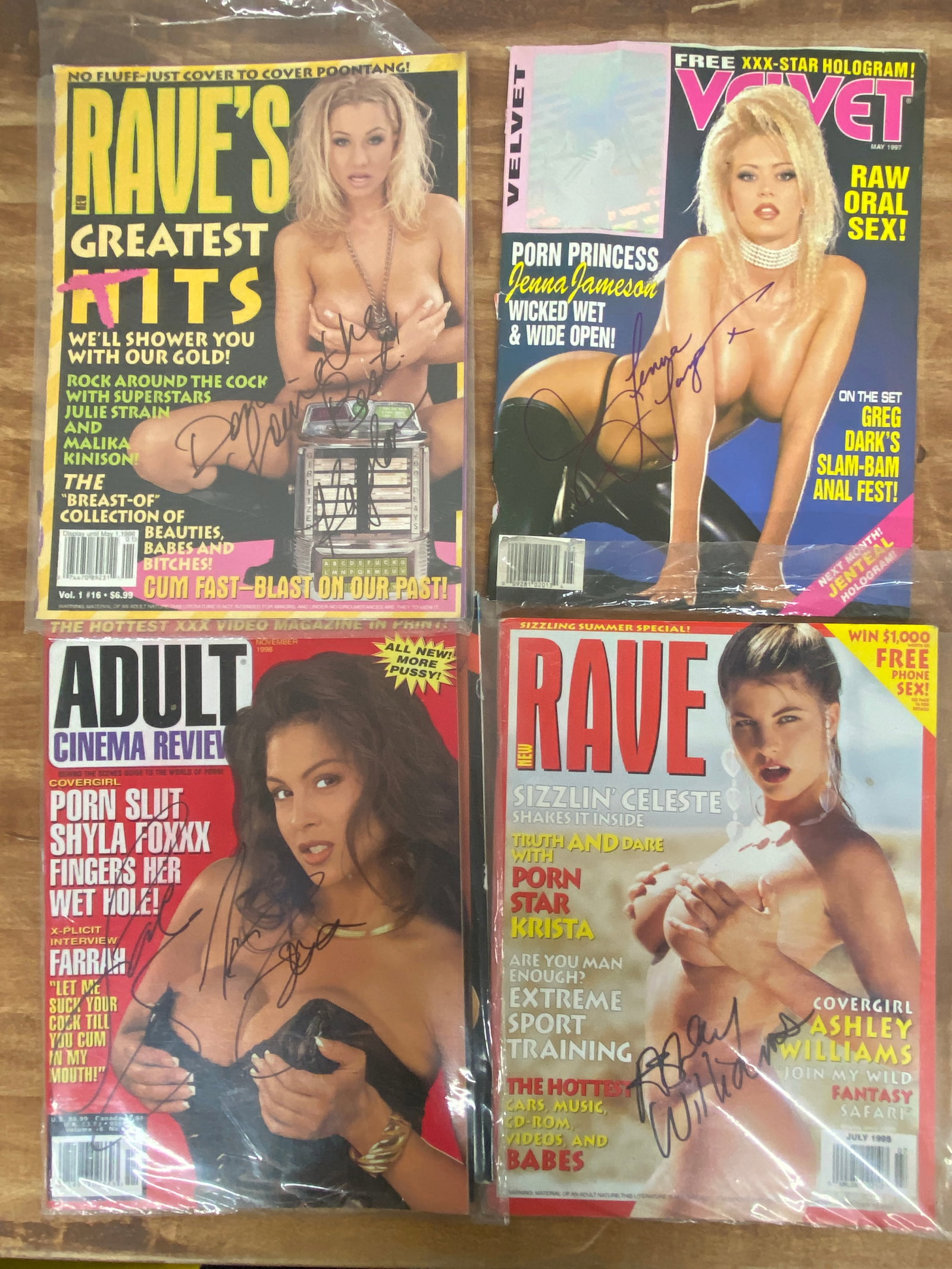 Vintage Adult Signed Erotic Magazines: Vintage Adult Signed Erotic Magazines