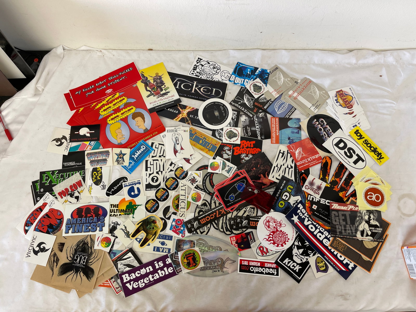 Large Lot 100+ Mixed Promo Stickers Beavis Butt-Head Top Cow Wicked DST 2000s (1 of 3)