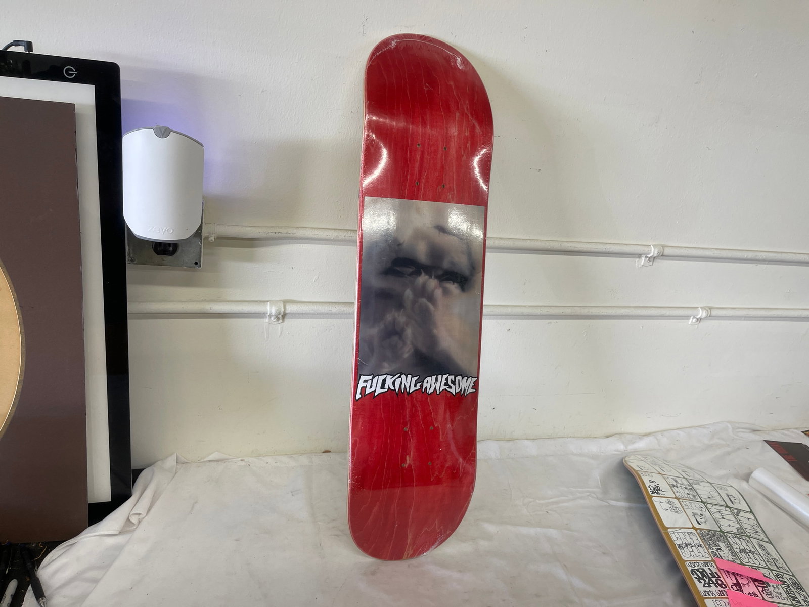 Fucking Awesome Kitty Fetus Red Skateboard Deck 8" x 31.66" Sealed (1 of 3)