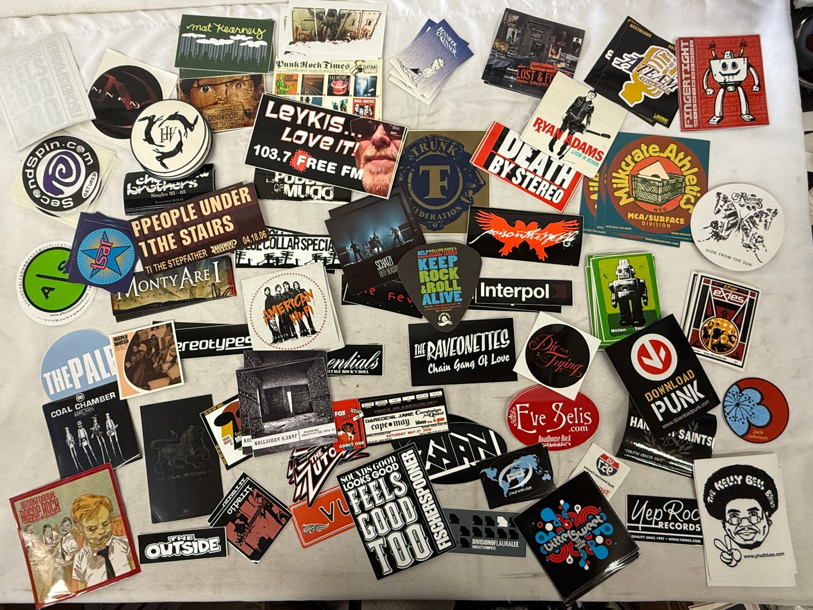 Large Collection of Early 2000s Music Promo Stickers & Flyers 60+ Items (1 of 3)