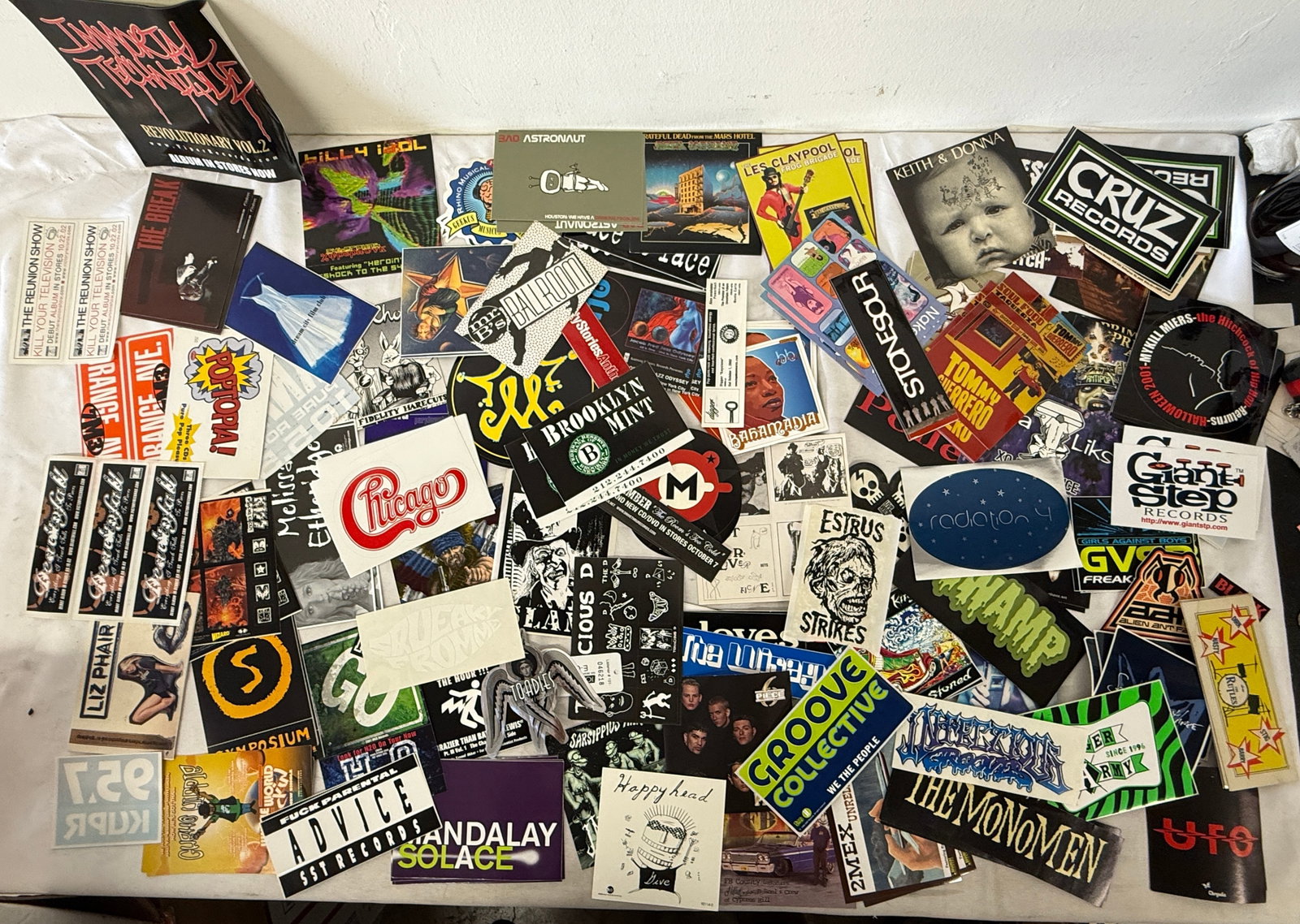 Vintage Music Promo Stickers & Flats Collection 90s-2000s Rock Punk Hip-Hop 80+ (1 of 3)