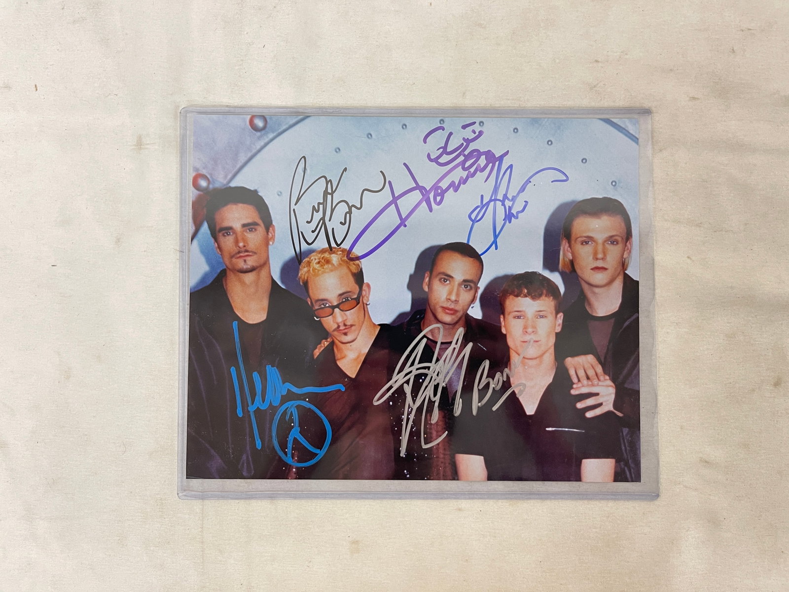 Backstreet Boys Fully Band Signed 8x10 Photo All 5 Members Autographed 1990s: Backstreet Boys Fully Band Signed 8x10 Photo All 5 Members Autographed 1990s