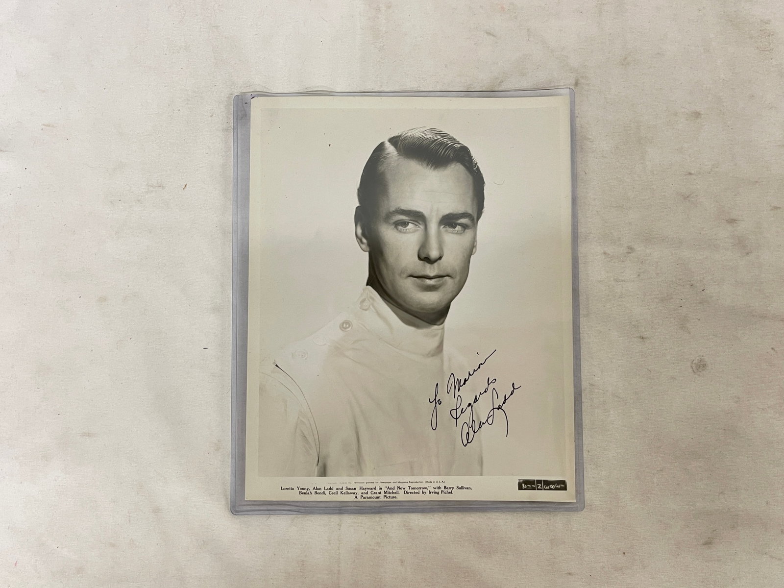 Alan Ladd Signed 8x10 B&W Publicity Photo 'And Now Tomorrow' Paramount 1944 (1 of 5)