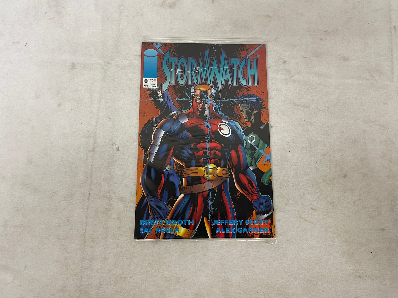 StormWatch #0 Image Comics Signed Brett Booth 1994 with SkyBox SkyCaps Ad (1 of 4)
