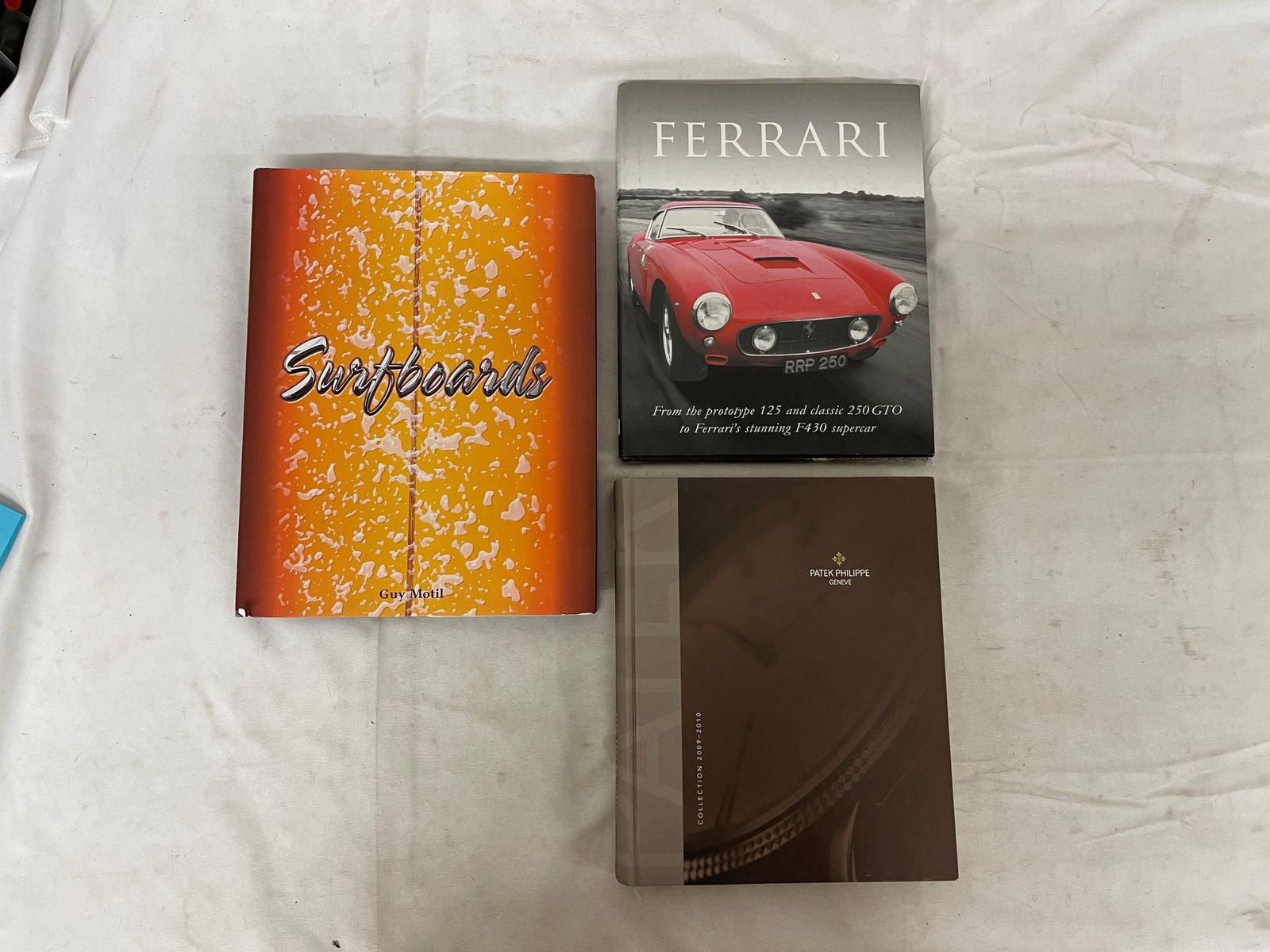 Collection of 3 Luxury Coffee Table Books: Ferrari, Patek Philippe & Surfboards (1 of 5)