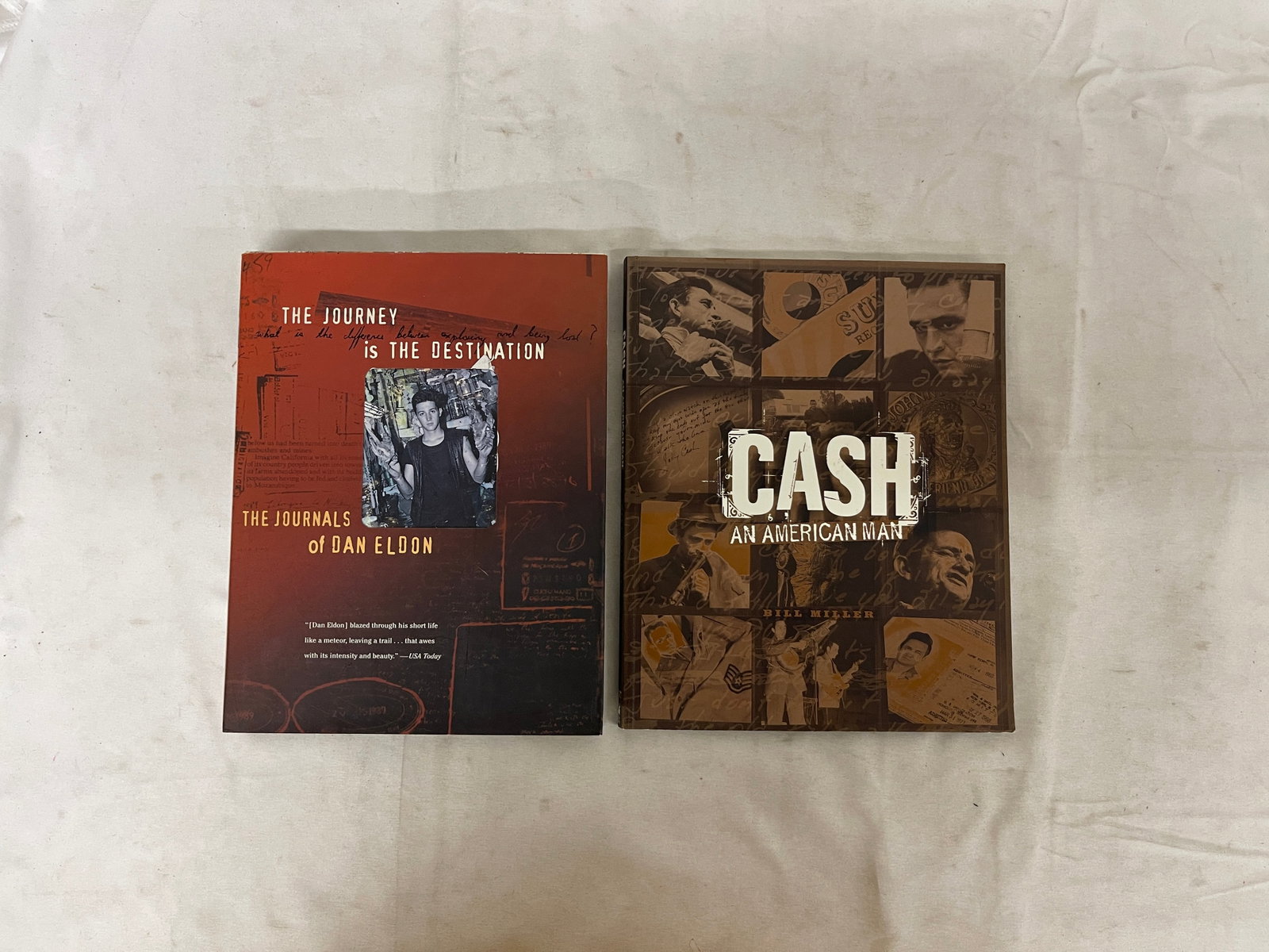 Two Hardcover Books: Cash An American Man & Journey Is The Destination Dan Eldon (1 of 4)