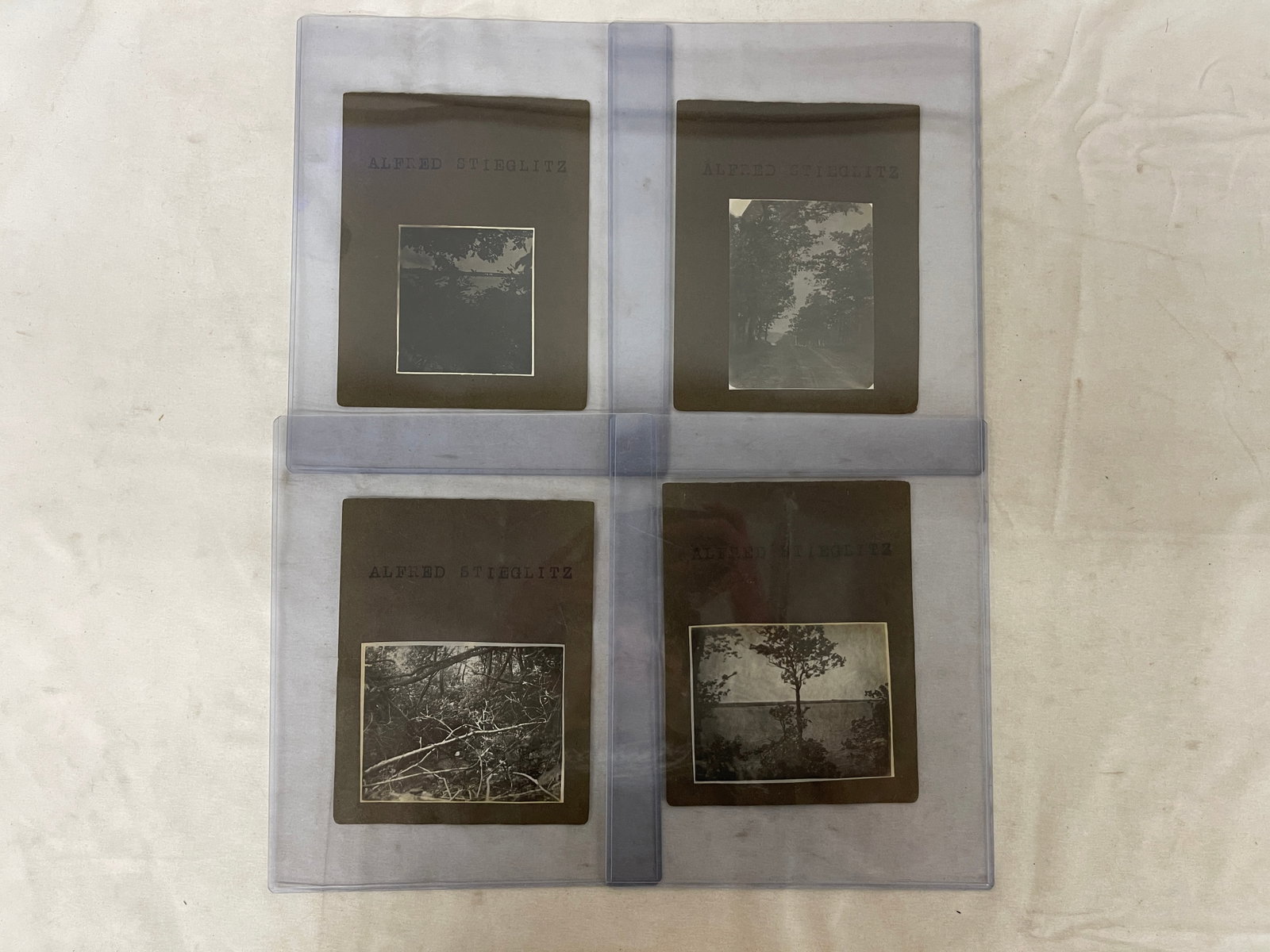 Alfred Stieglitz Gelatin Silver Prints on Mounts, Lake George, Set of 4 (1 of 11)