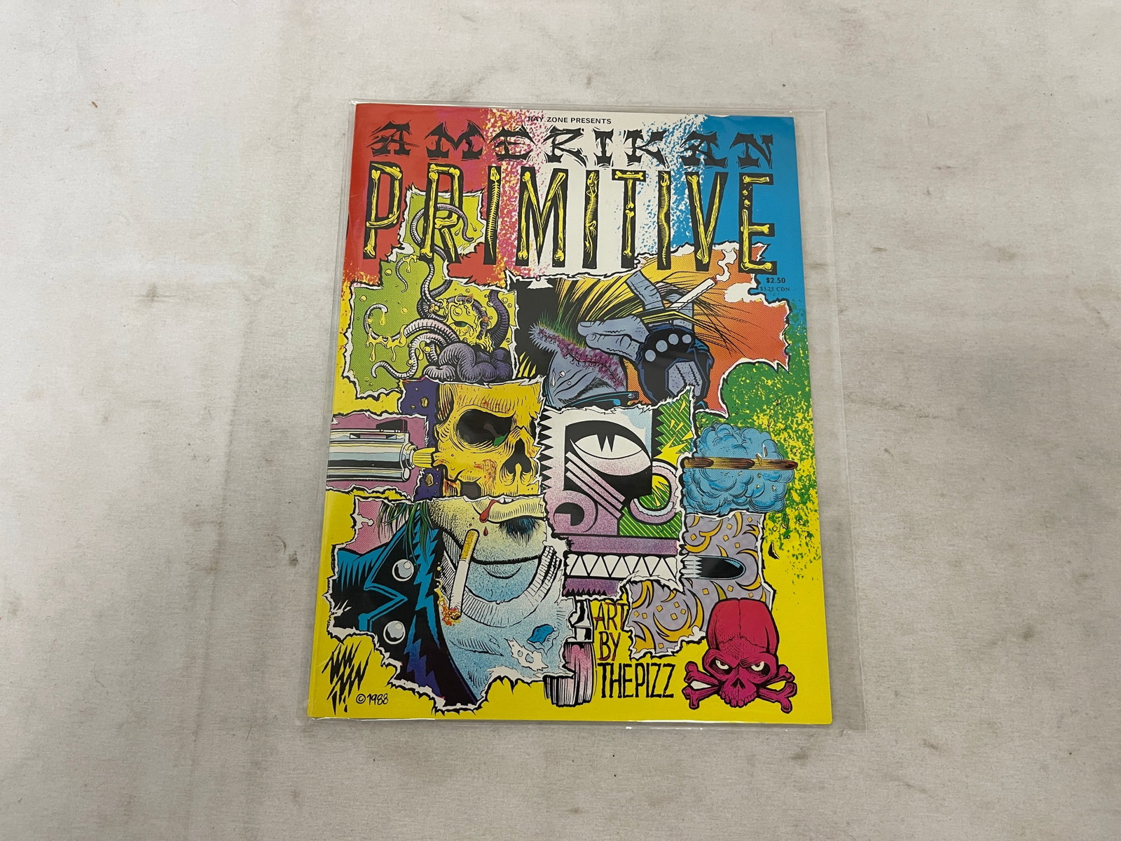 Amerikan Primitive 1988 Ray Zone Underground Comic Art by The Pizz (1 of 2)