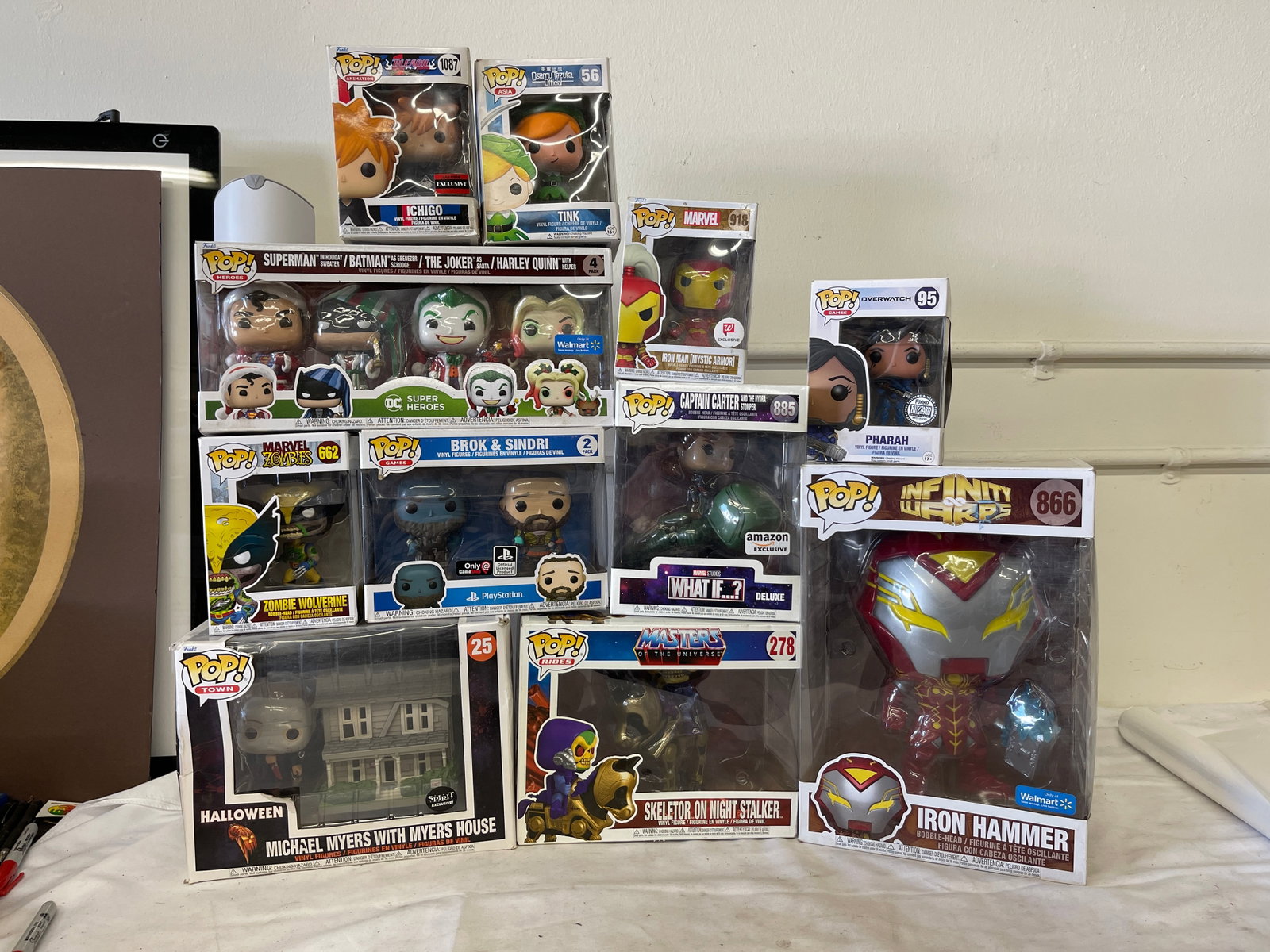 Funko Pop Mixed Lot 12 Figures Iron Hammer Captain Carter Ichigo DC Marvel (1 of 4)