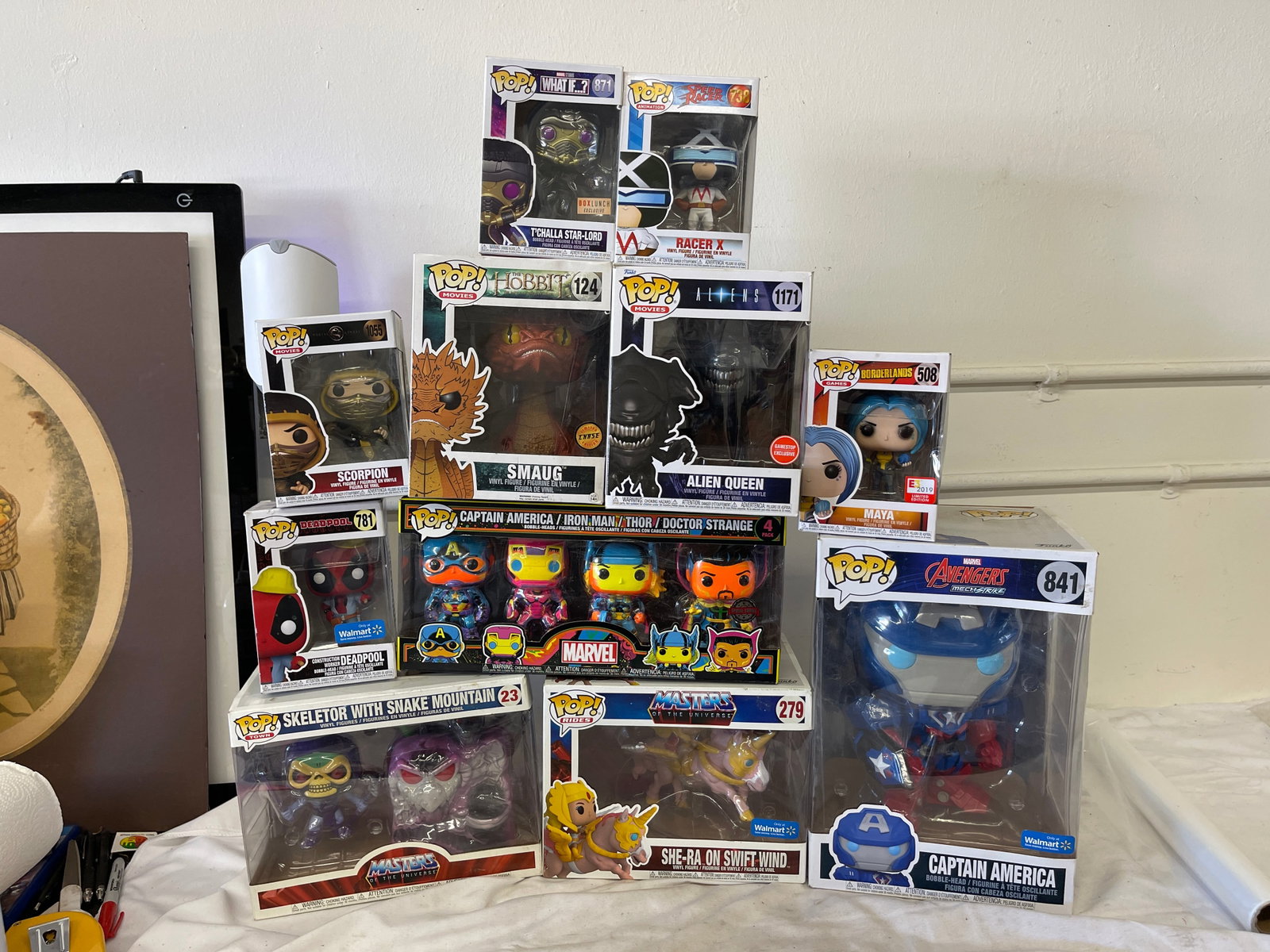 Funko Pop Vinyl Collection 12 Figures Smaug Alien Queen Captain America ++ (1 of 3)